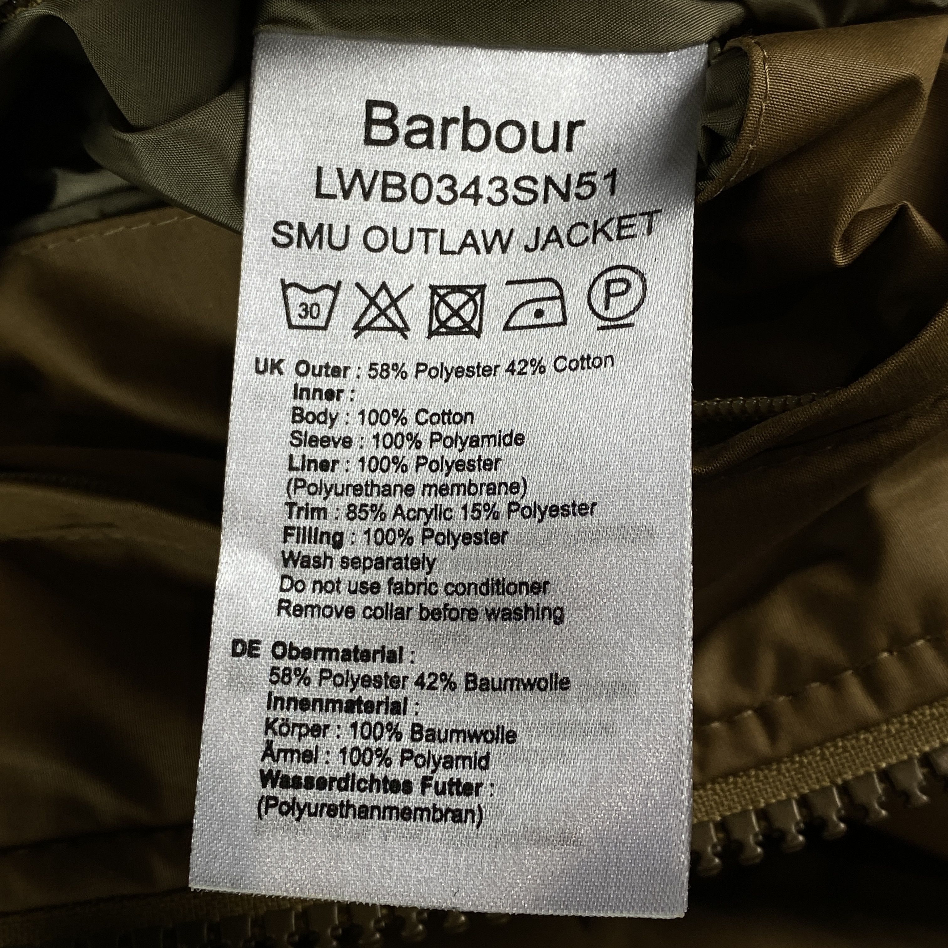Barbour Womens Parka Smu Outlaw Jacket Barbour Waterproow Size Uk 12 Size M / US 6-8 / IT 42-44 - 7 Thumbnail