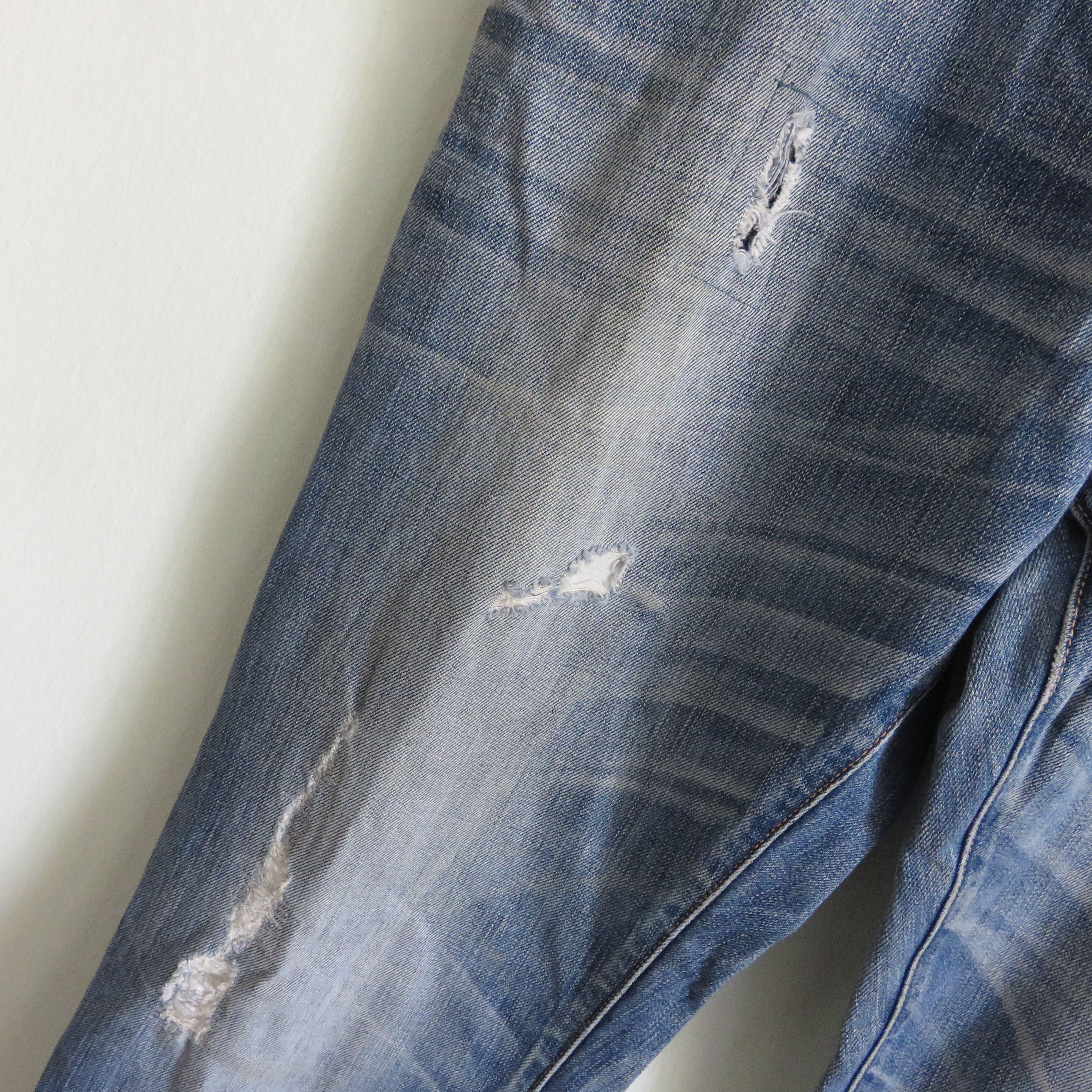 Levi's × Vintage Vintage Levi's Patchwork Custom Ripped Jeans Size US 34 / EU 50 - 4 Thumbnail