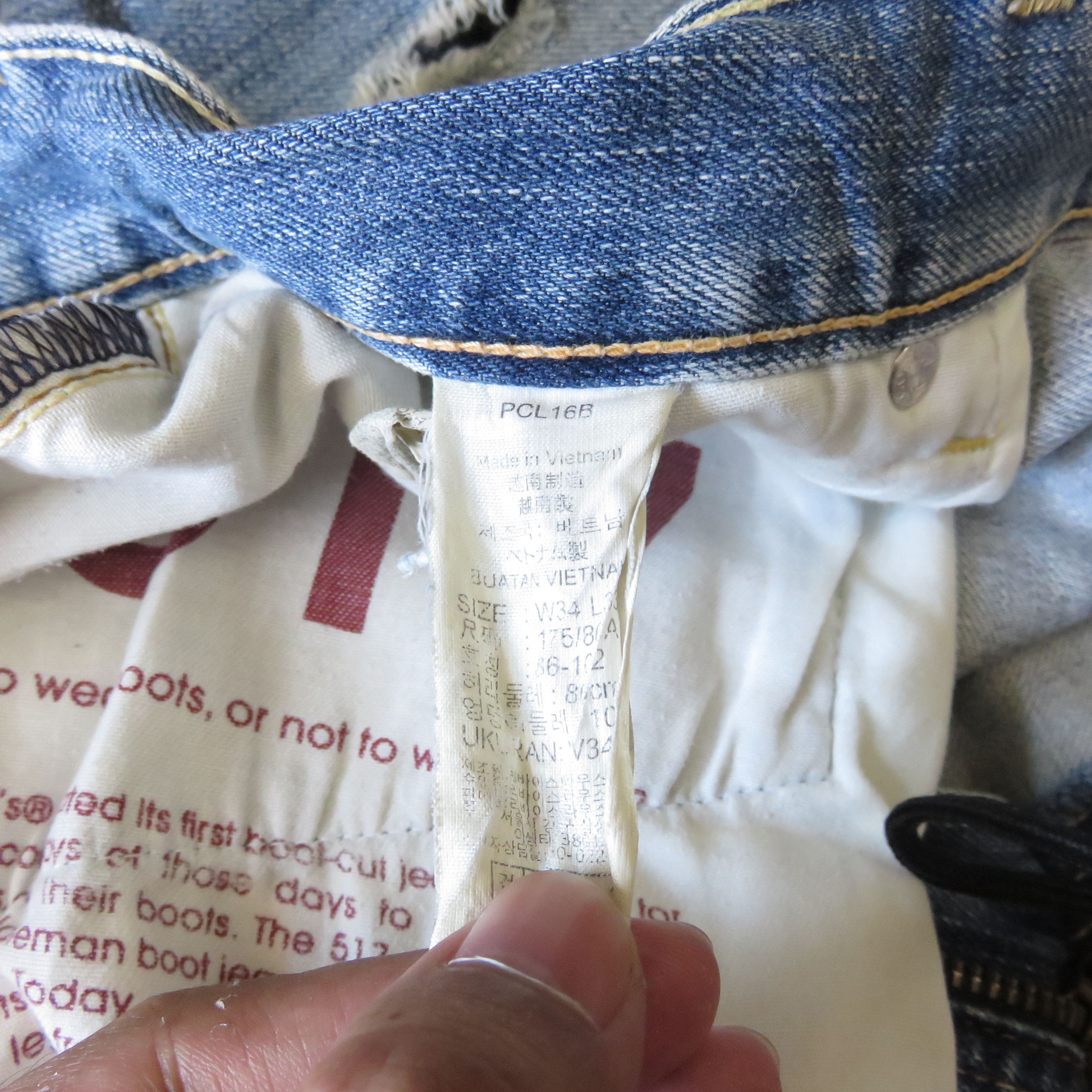 Levi's × Vintage Vintage Levi's Patchwork Custom Ripped Jeans Size US 34 / EU 50 - 9 Thumbnail