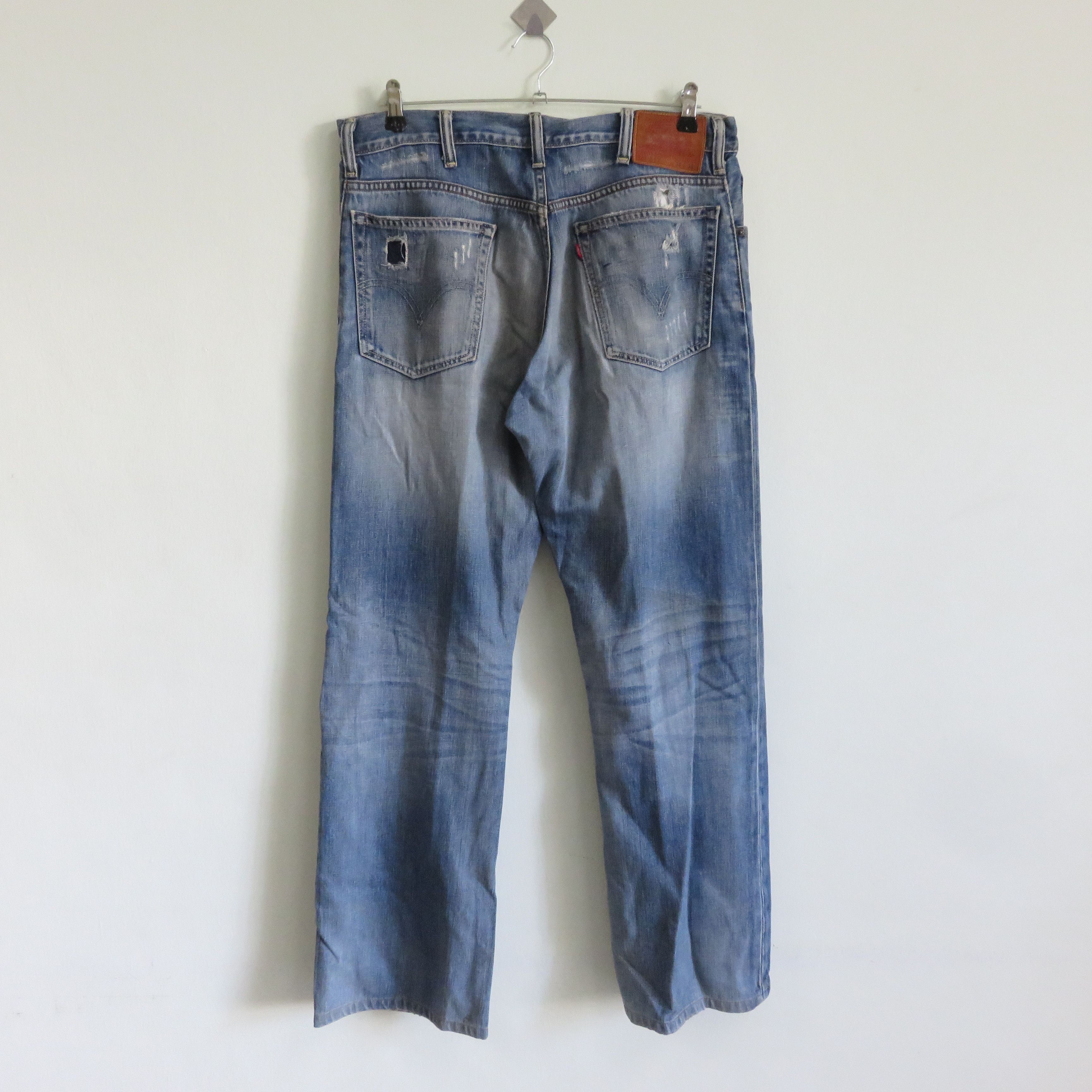 Levi's × Vintage Vintage Levi's Patchwork Custom Ripped Jeans Size US 34 / EU 50 - 10 Thumbnail