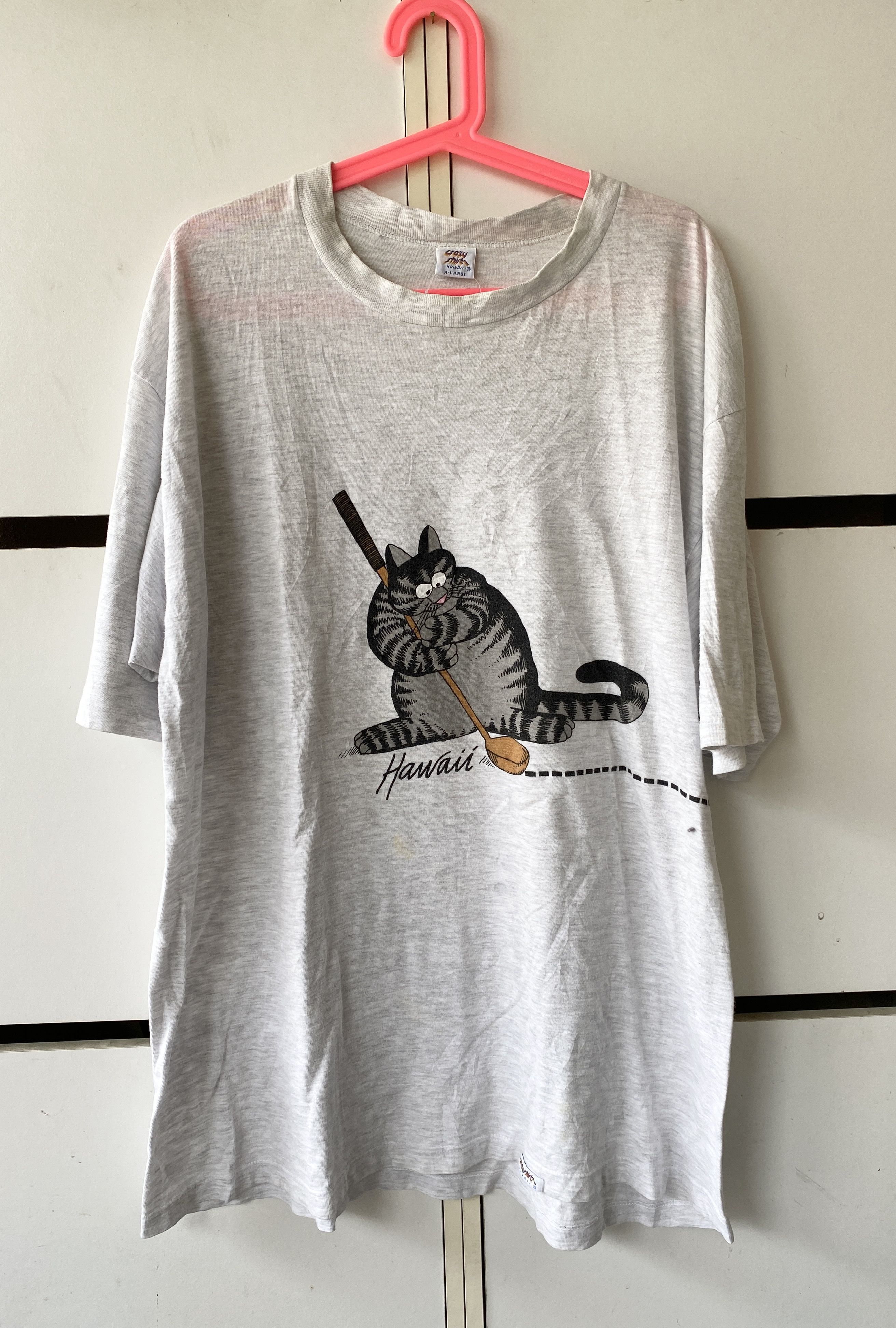 Vintage VINTAGE HAWAII CAT CRAZY SHIRT Size US XL / EU 56 / 4 - 1 Thumbnail