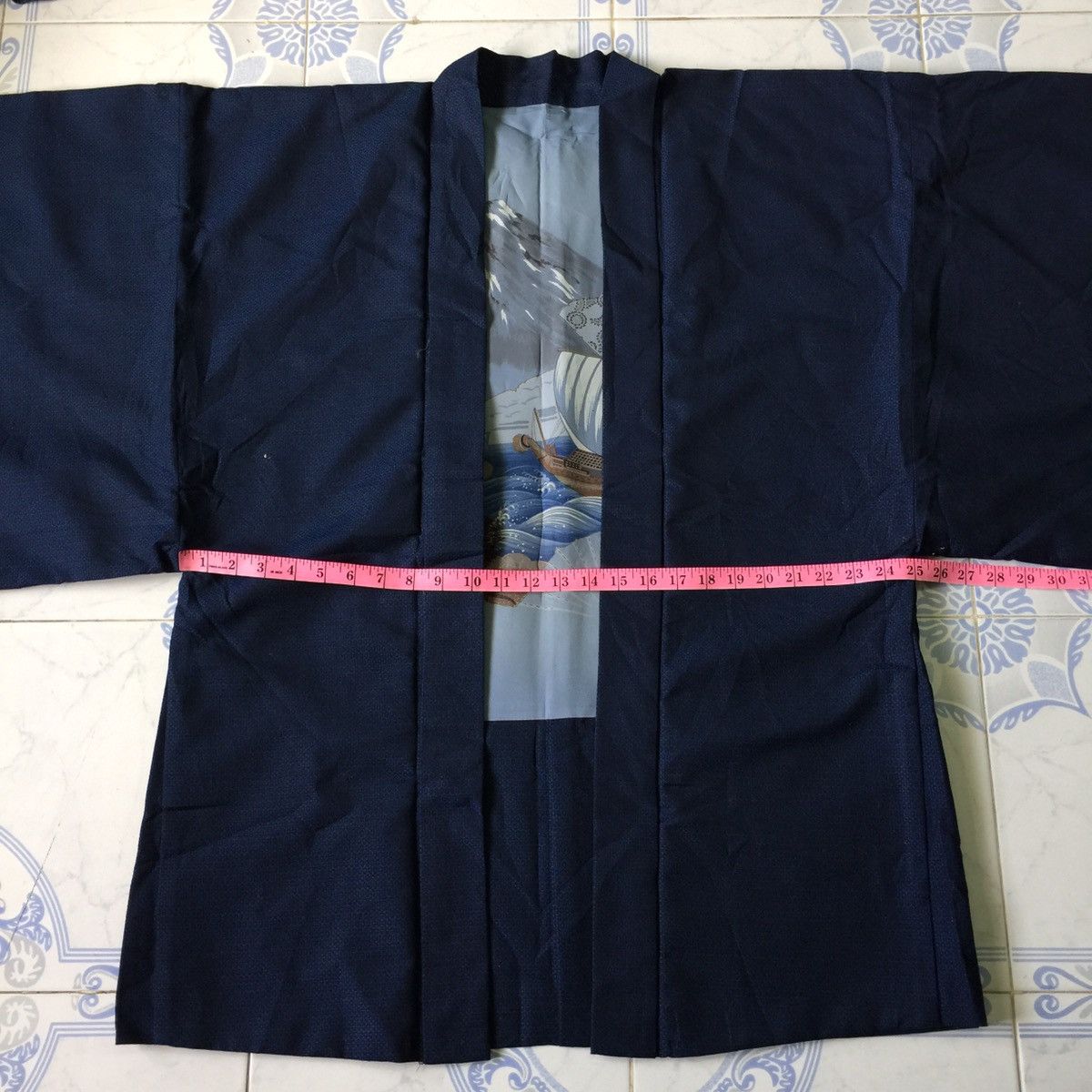 Japanese Brand Dark blue kimono nice design inside... Size US XL / EU 56 / 4 - 7 Thumbnail