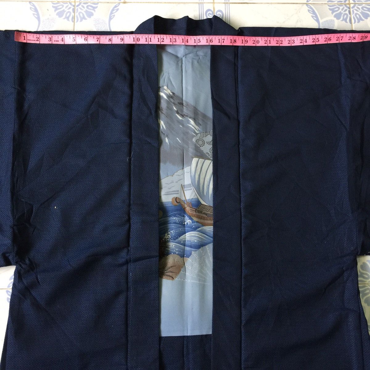 Japanese Brand Dark blue kimono nice design inside... Size US XL / EU 56 / 4 - 8 Thumbnail