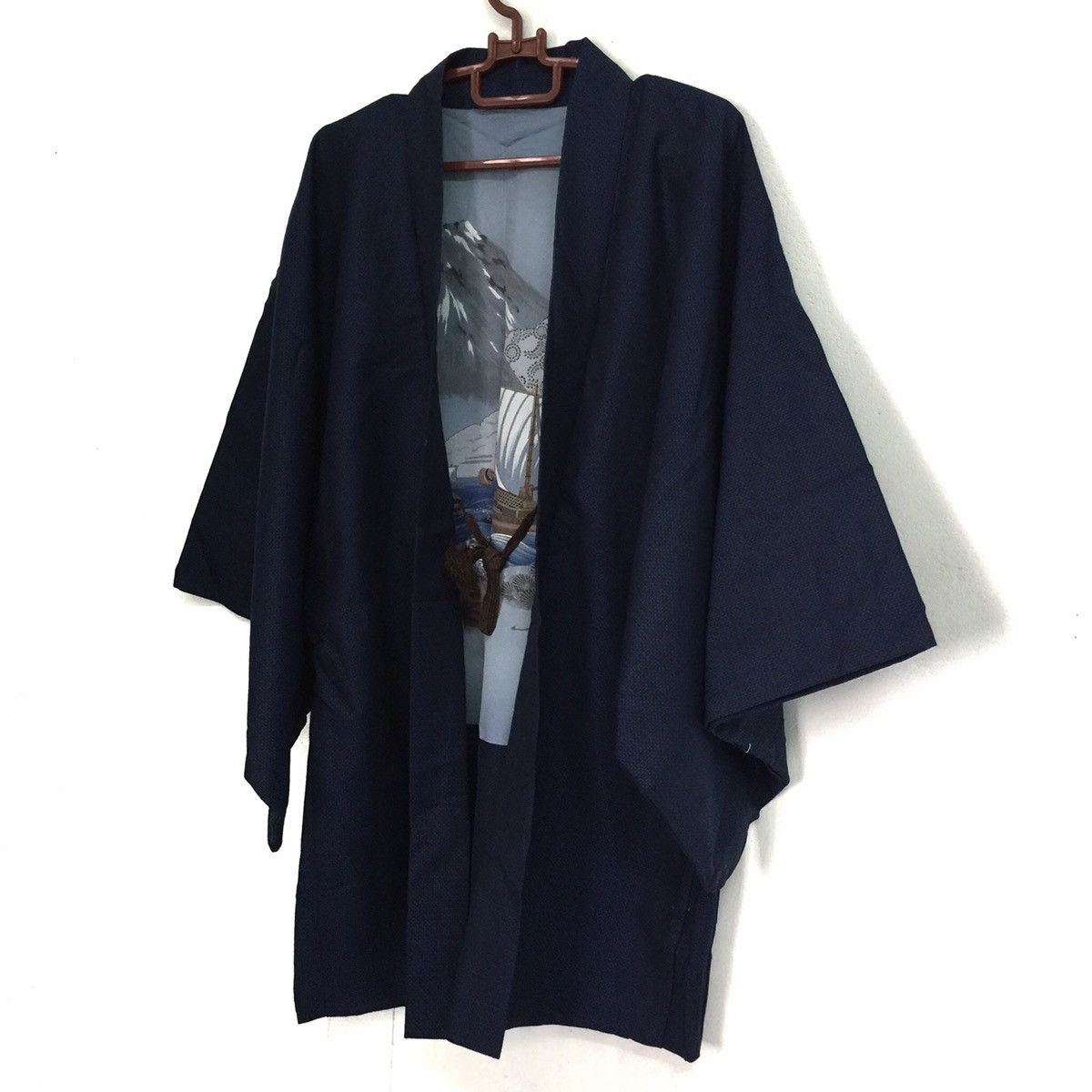 Japanese Brand Dark blue kimono nice design inside... Size US XL / EU 56 / 4 - 3 Thumbnail
