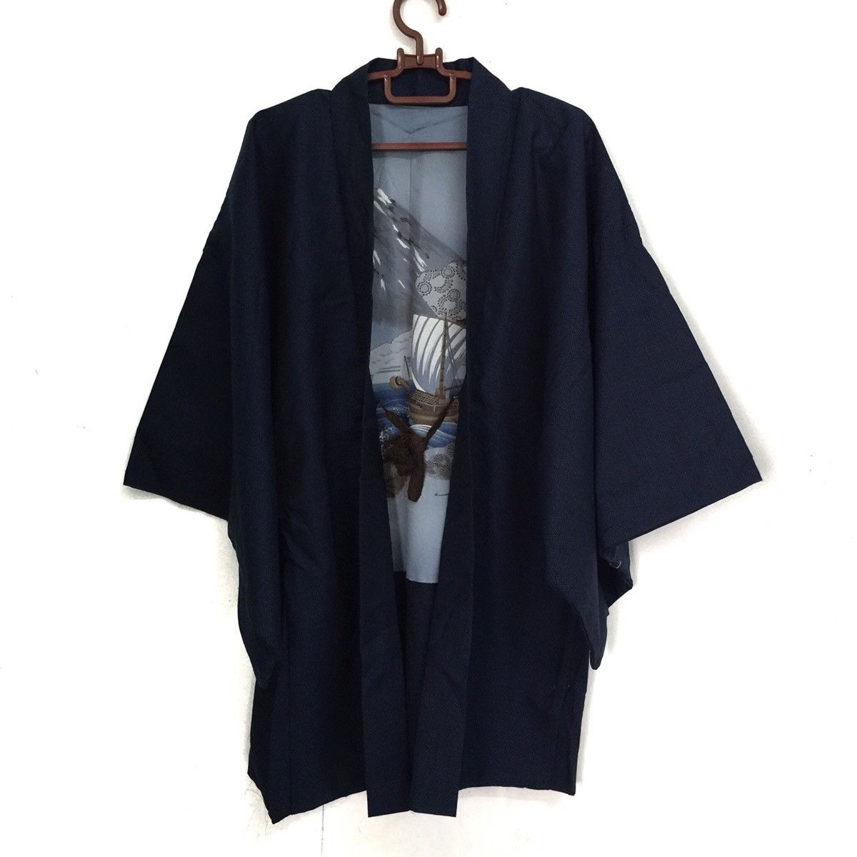 Japanese Brand Dark blue kimono nice design inside... Size US XL / EU 56 / 4 - 2 Thumbnail