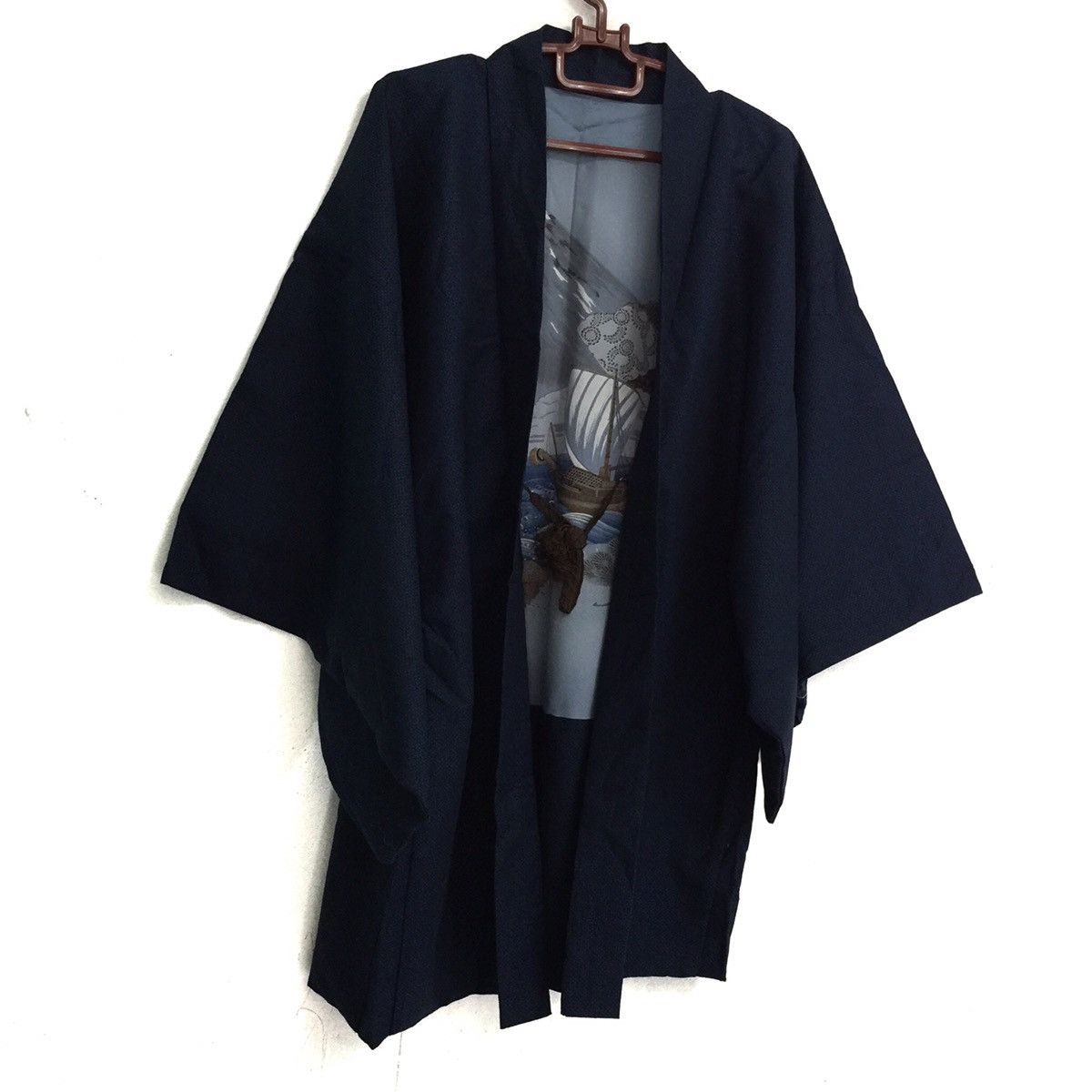 Japanese Brand Dark blue kimono nice design inside... Size US XL / EU 56 / 4 - 4 Thumbnail