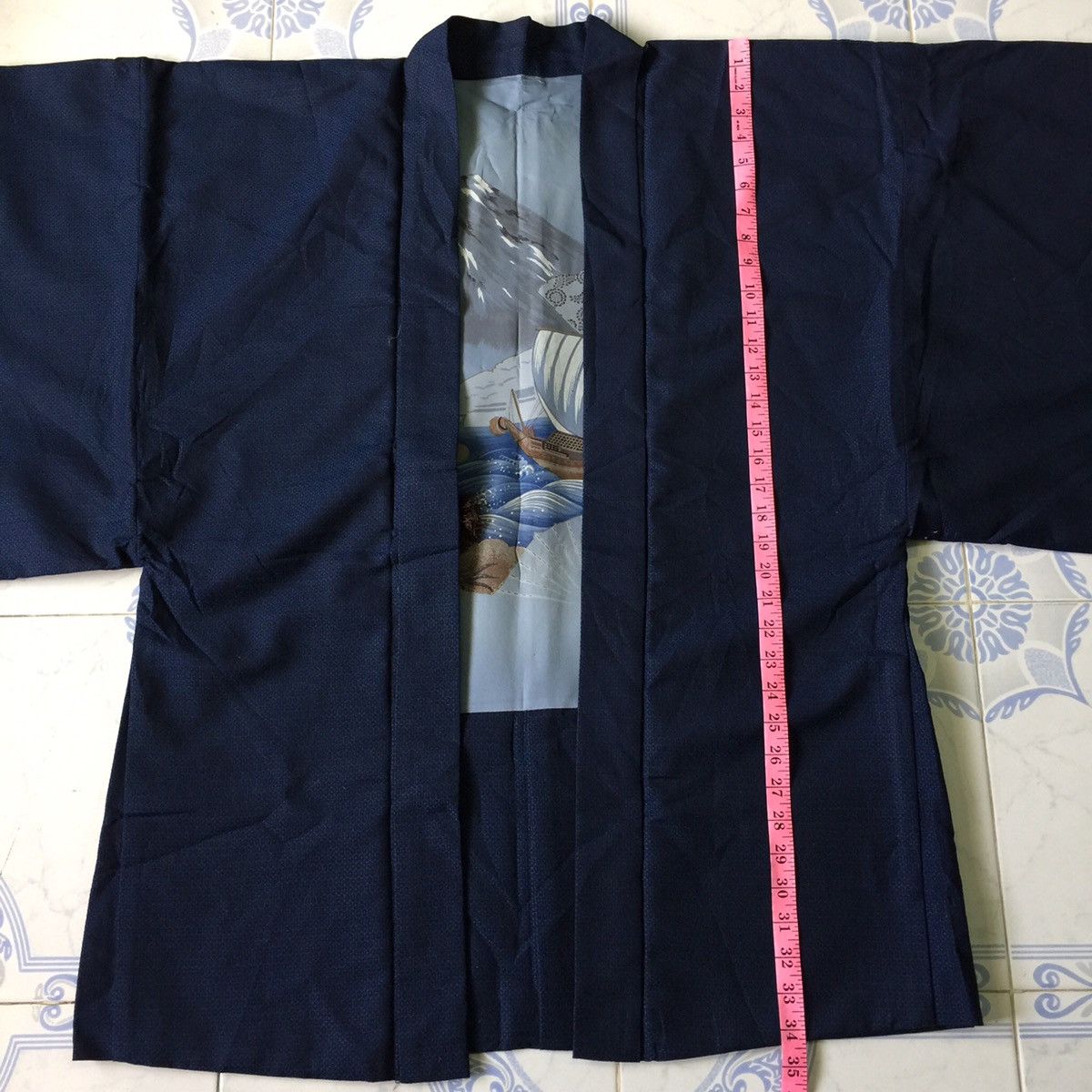 Japanese Brand Dark blue kimono nice design inside... Size US XL / EU 56 / 4 - 9 Thumbnail
