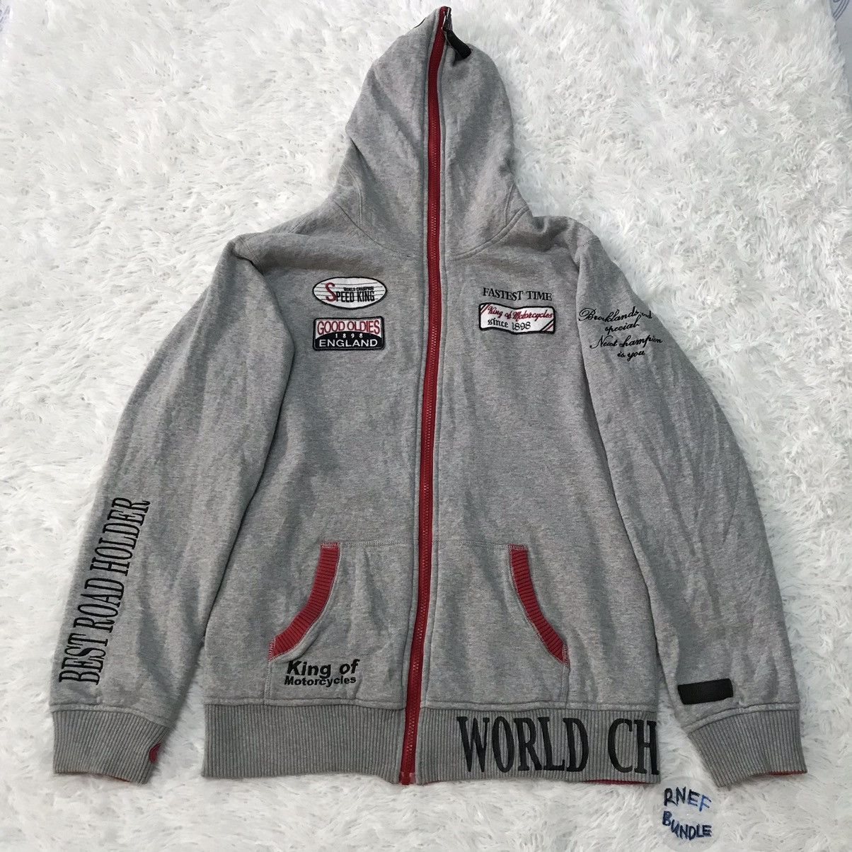 Japanese Brand Very rare streetwear reversible norton jacket shark hoodie Size US M / EU 48-50 / 2 - 1 Thumbnail