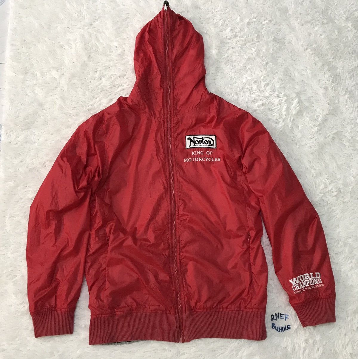 Japanese Brand Very rare streetwear reversible norton jacket shark hoodie Size US M / EU 48-50 / 2 - 2 Thumbnail