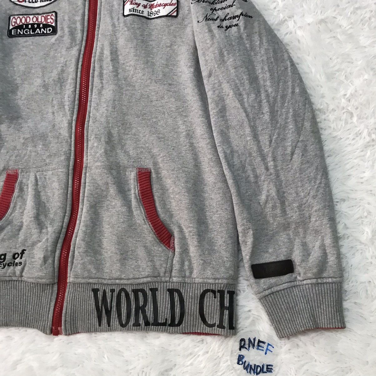 Japanese Brand Very rare streetwear reversible norton jacket shark hoodie Size US M / EU 48-50 / 2 - 10 Thumbnail