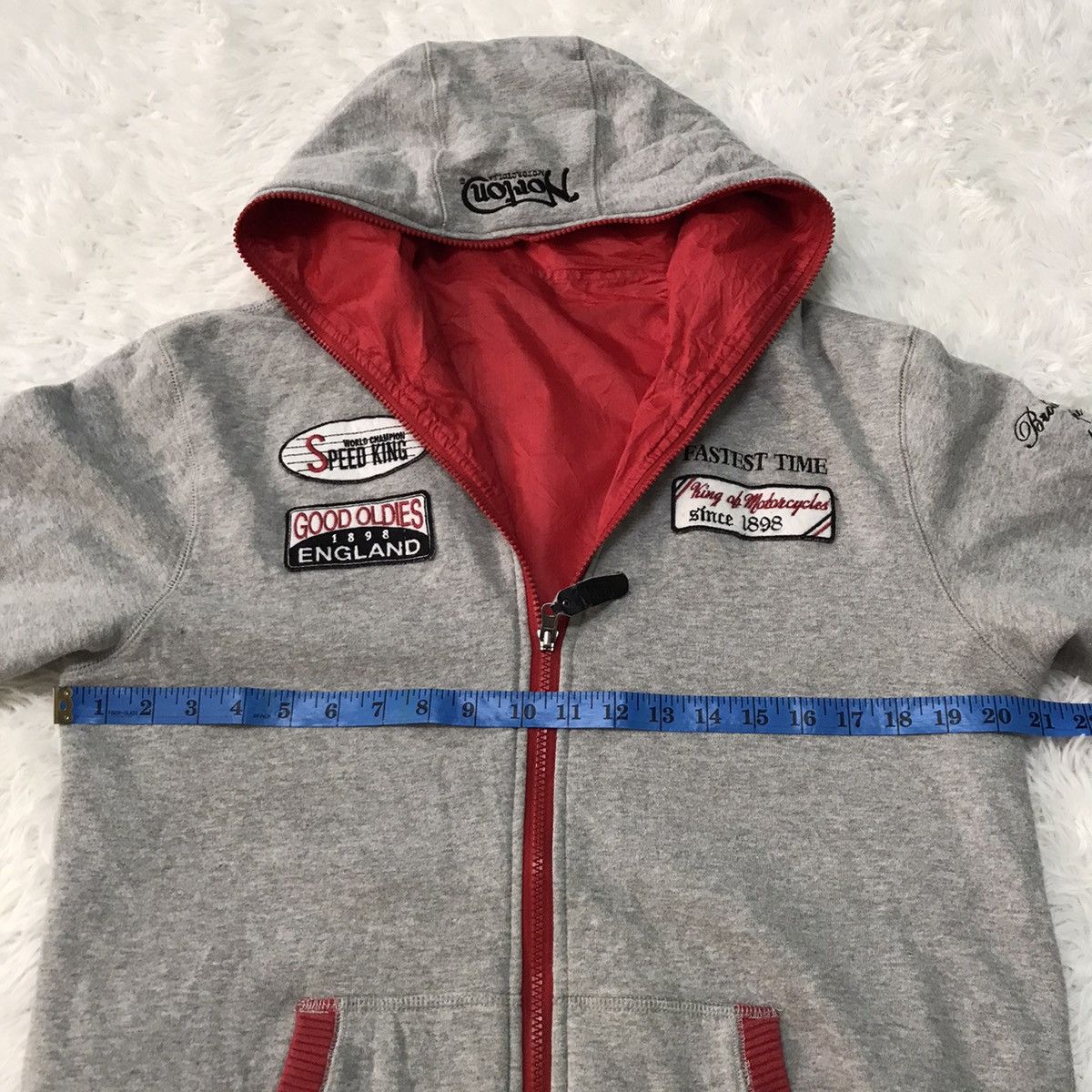 Japanese Brand Very rare streetwear reversible norton jacket shark hoodie Size US M / EU 48-50 / 2 - 15 Thumbnail
