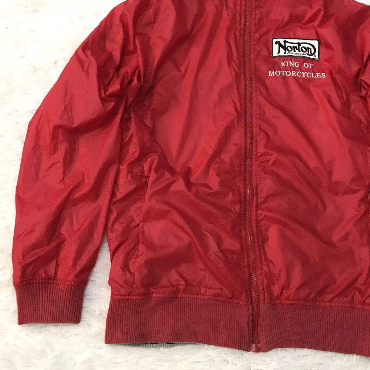 Japanese Brand Very rare streetwear reversible norton jacket shark hoodie Size US M / EU 48-50 / 2 - 4 Thumbnail