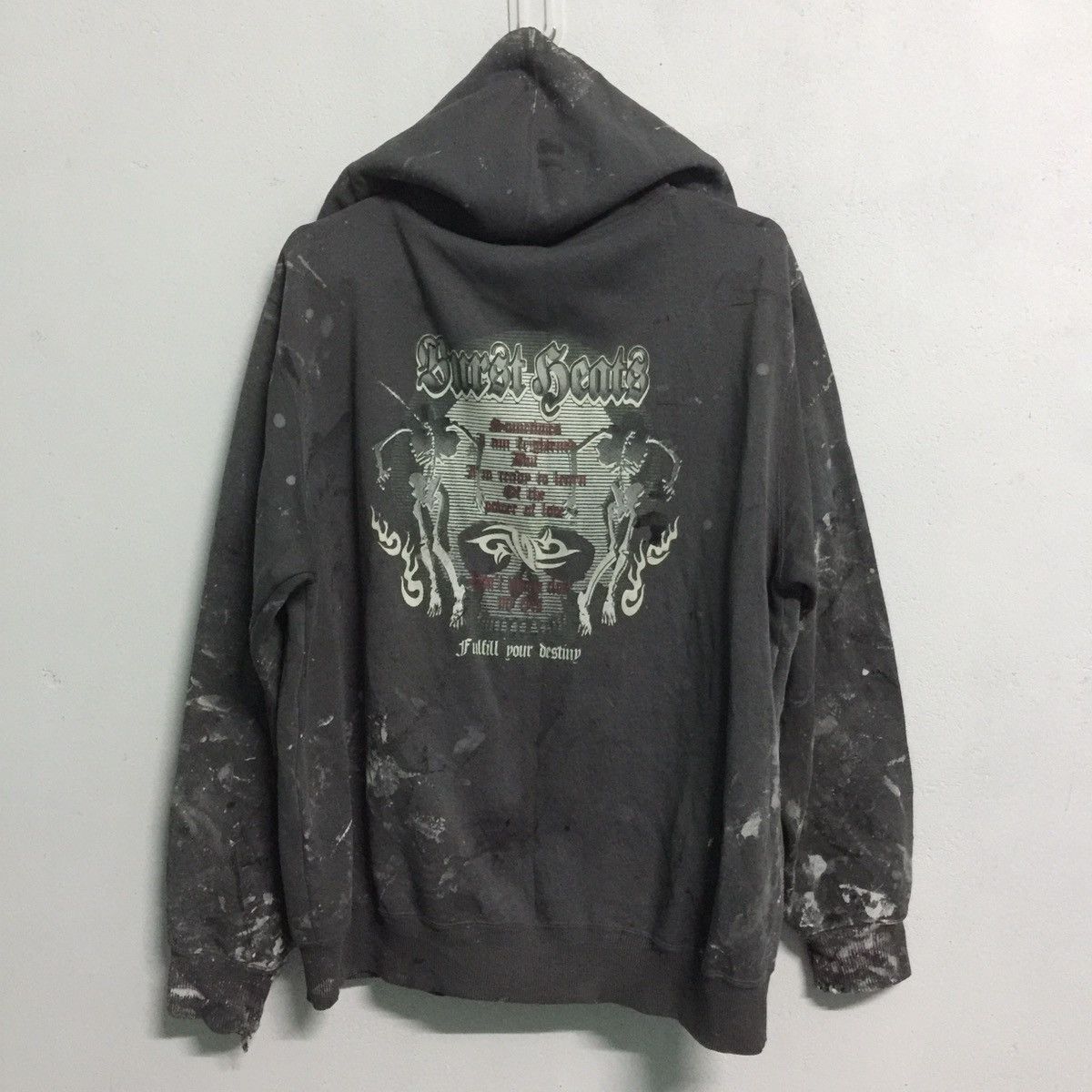 Japanese Brand Over head thrashed Ultimate Paint Design Hoodie Size US L / EU 52-54 / 3 - 8 Thumbnail