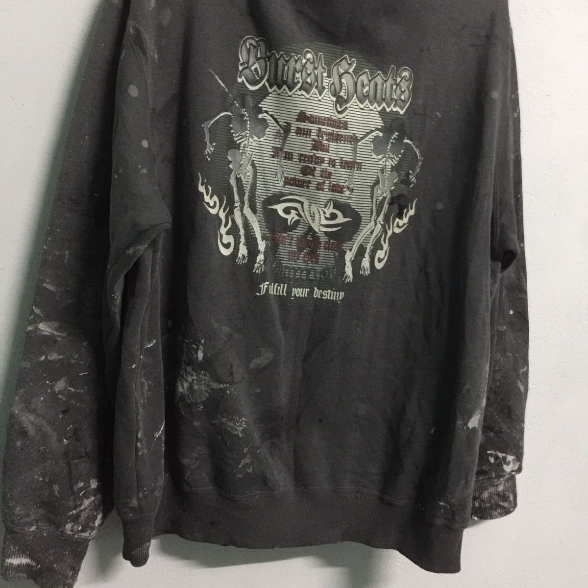 Japanese Brand Over head thrashed Ultimate Paint Design Hoodie Size US L / EU 52-54 / 3 - 10 Thumbnail