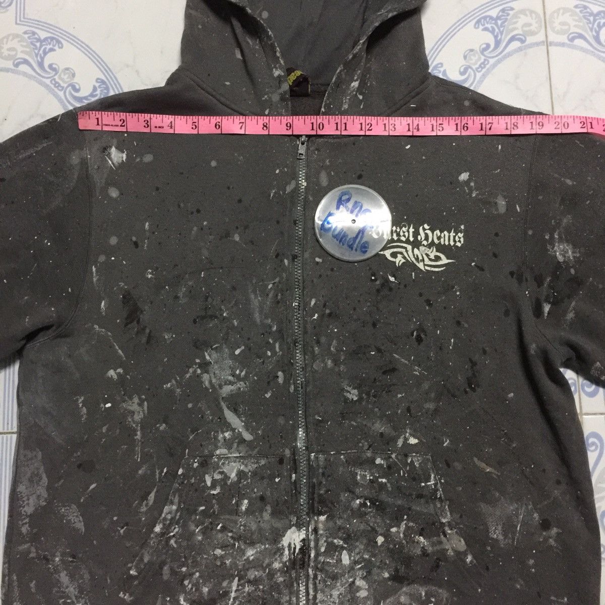 Japanese Brand Over head thrashed Ultimate Paint Design Hoodie Size US L / EU 52-54 / 3 - 16 Thumbnail