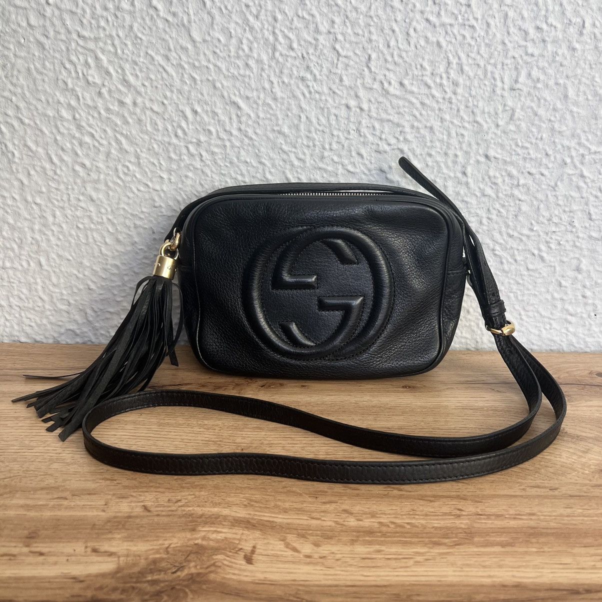 Gucci GUCCI Shoulder Bag Small Disco Soho GG Leather Black Size ONE SIZE - 1 Thumbnail
