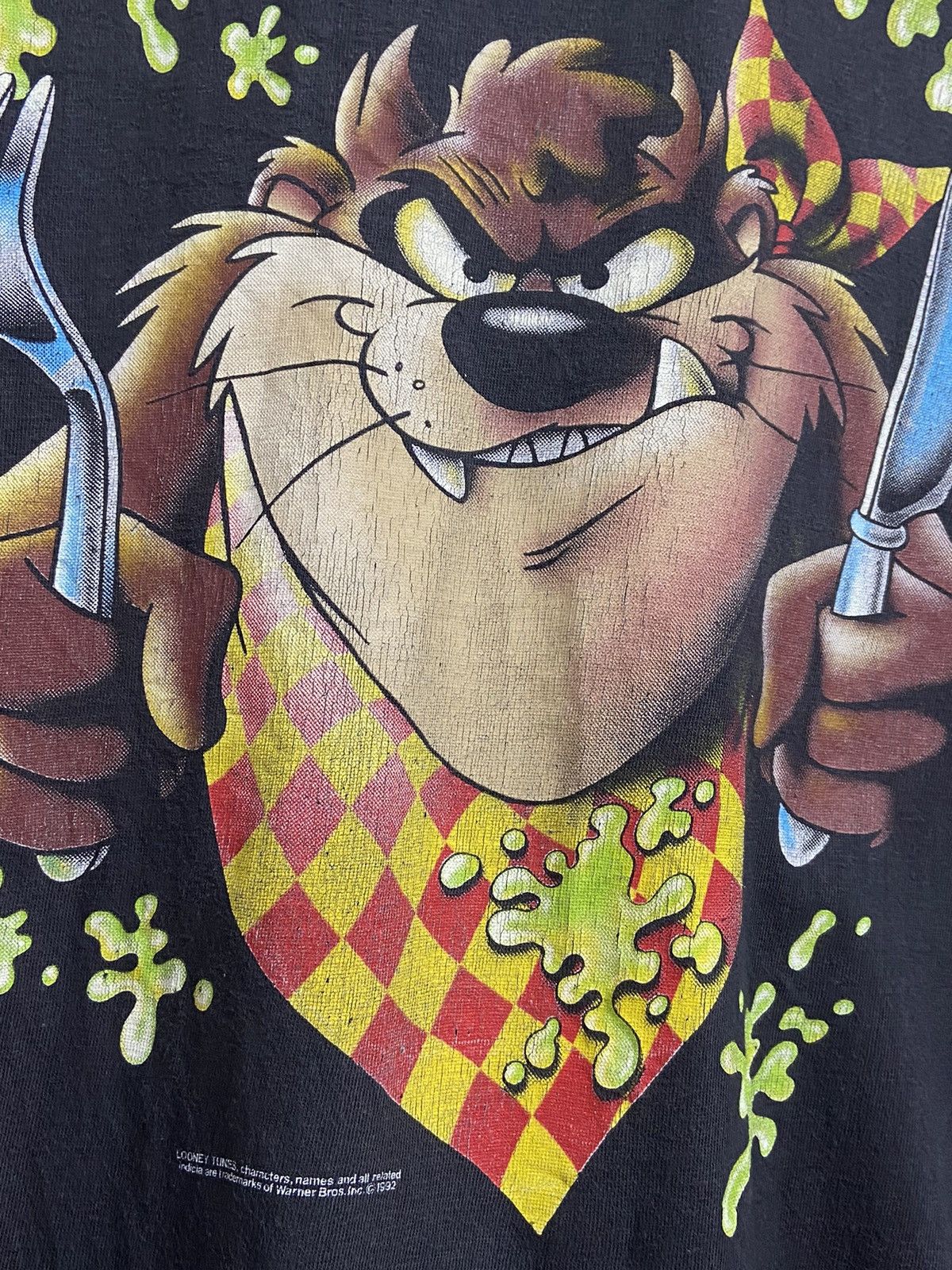 Vintage Tasmanian Looney Tunes Vintage Long Sleeve Feed Me 1992 Size US XL / EU 56 / 4 - 15 Thumbnail