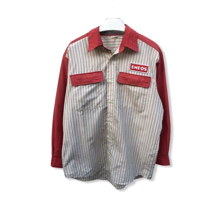 Vintage Vintage Eneos Motorsport Racing Button Uo Shirt Size US L / EU 52-54 / 3 - 1 Thumbnail