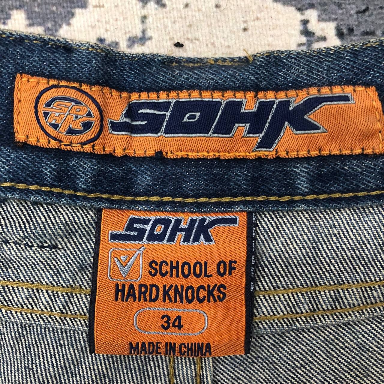 Japanese Brand P368 90s SCHOOL OF HARDKNOCKS BAGGY HIPHOP JEANS Size US 34 / EU 50 - 7 Thumbnail