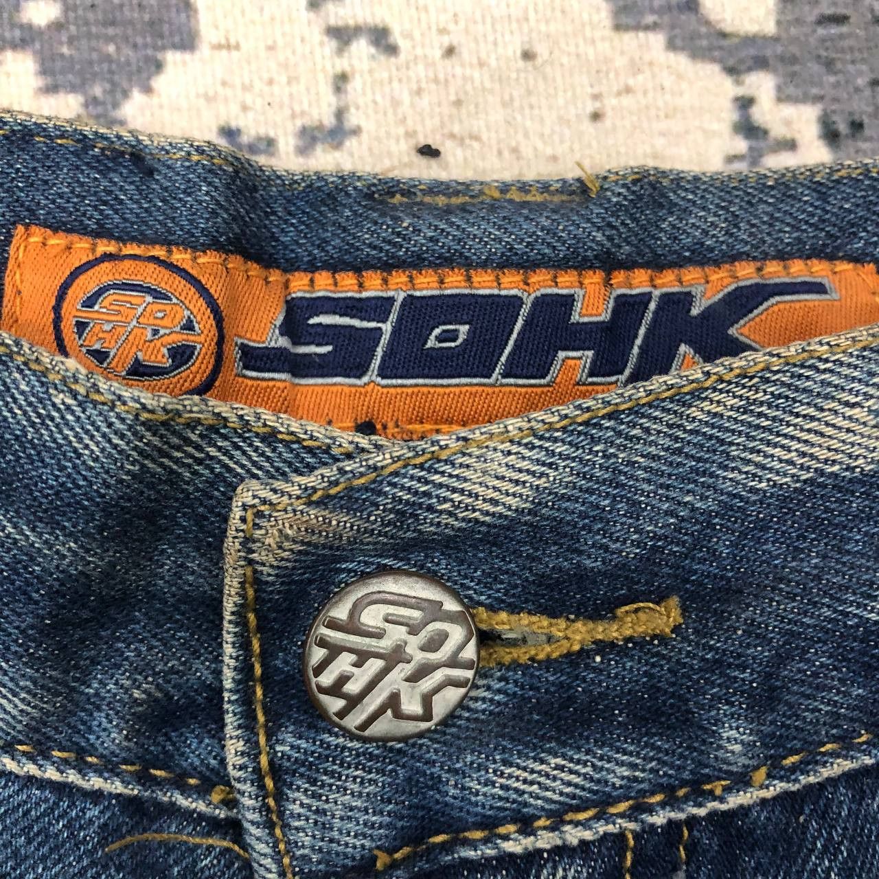 Japanese Brand P368 90s SCHOOL OF HARDKNOCKS BAGGY HIPHOP JEANS Size US 34 / EU 50 - 6 Thumbnail