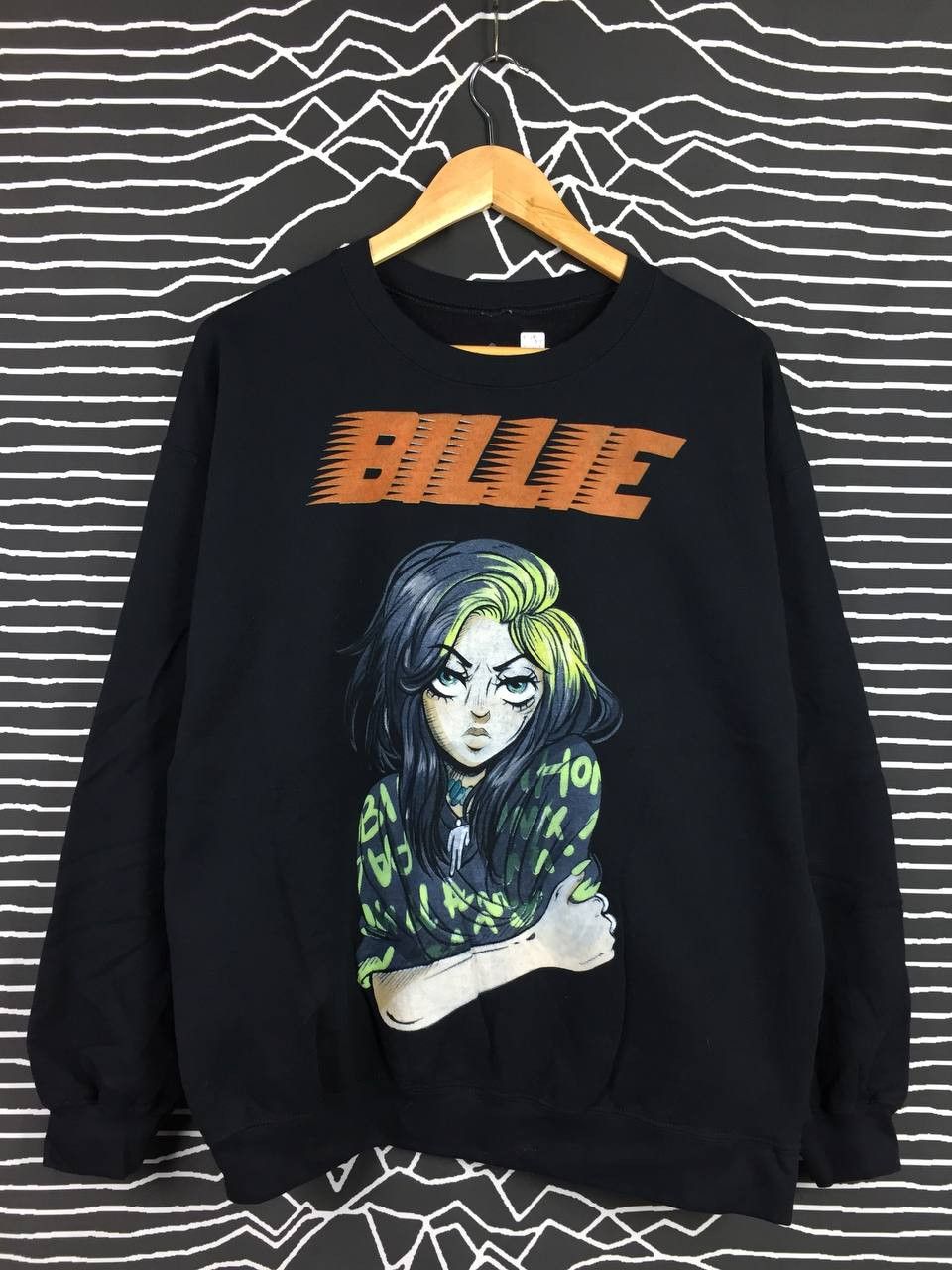 Band Tees Billie Eilish Cartoon Graphic Band Music Sweatshirt Size US XL / EU 56 / 4 - 1 Thumbnail