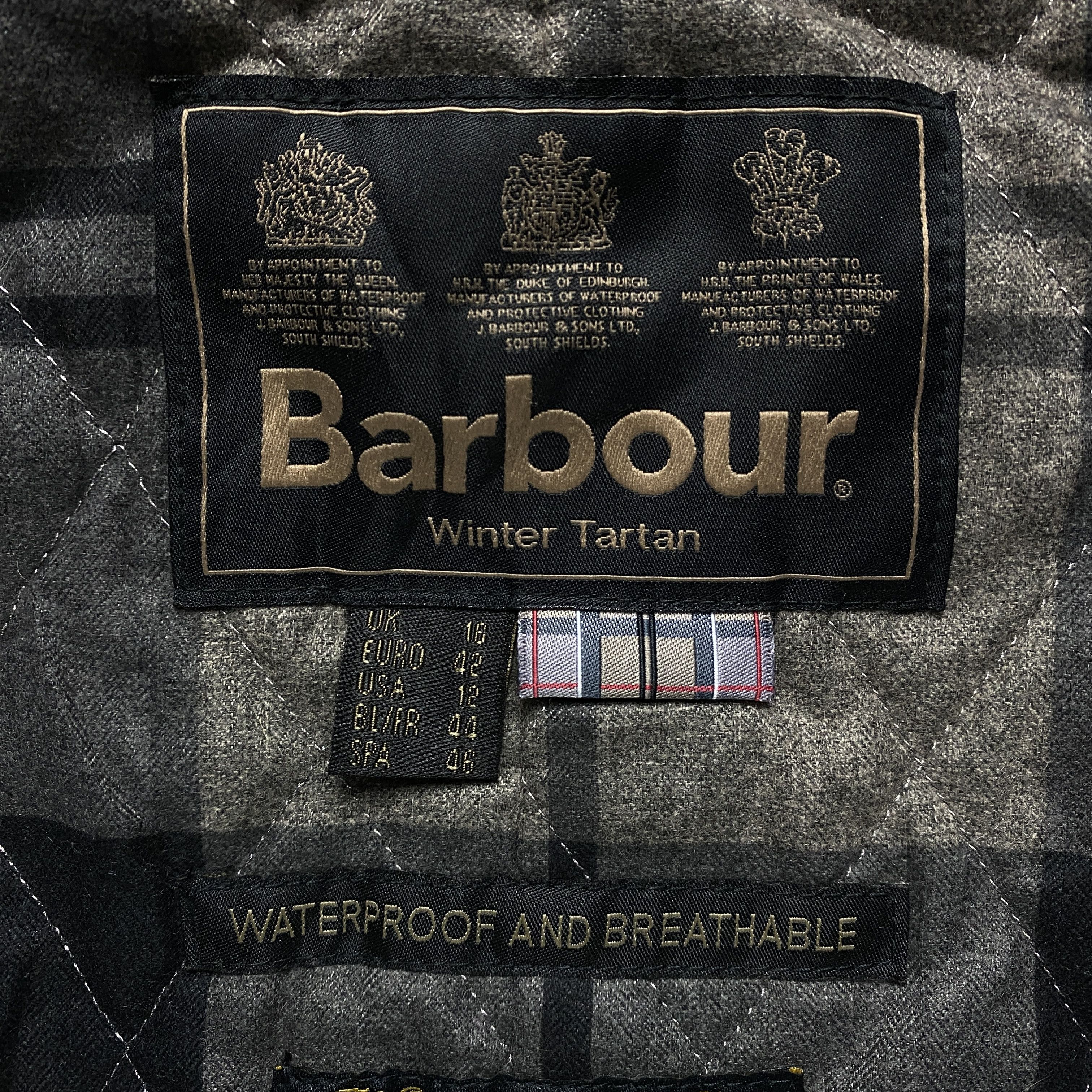 Barbour Womens Waterproof Jacket Barbour Tartan Winter Size UK 16 Size XL / US 12-14 / IT 48-50 - 5 Thumbnail