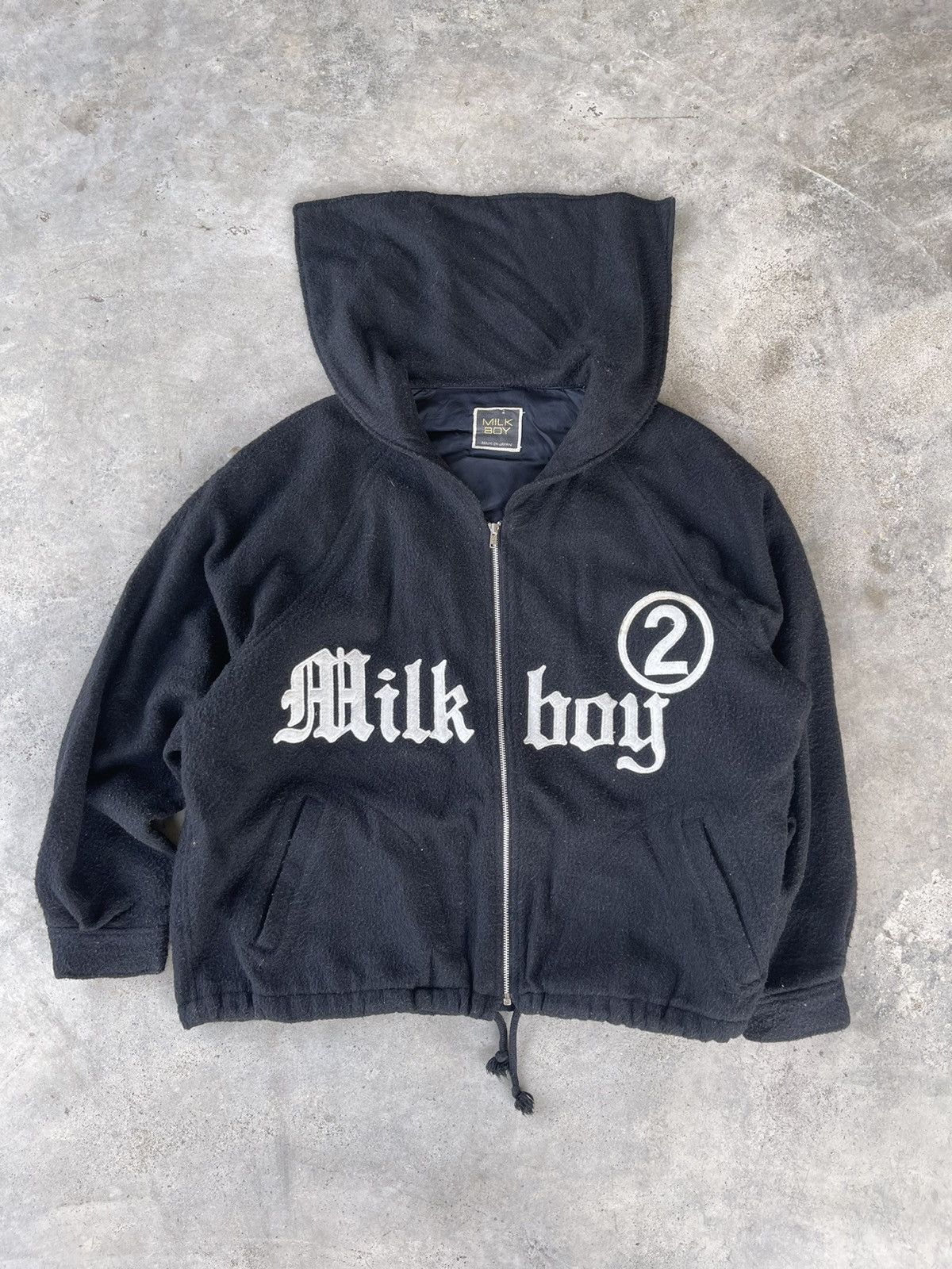Beauty Beast × Japanese Brand 90s Milkboy japan number 2 backhit spellout cropped jacket Size US M / EU 48-50 / 2 - 1 Thumbnail