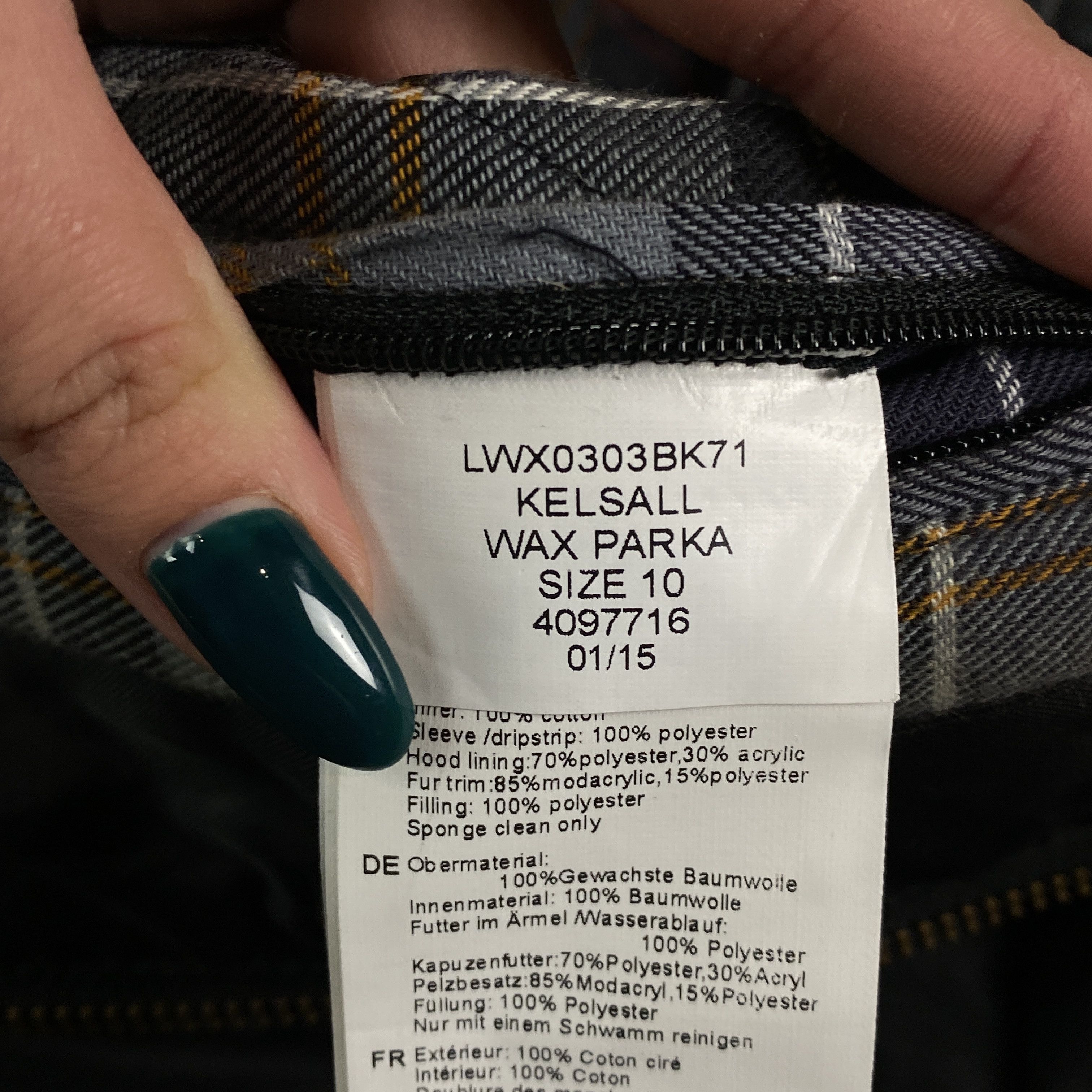 Barbour Womens Parka Jacket Waxed Barbour Size UK 10 US 6 Wax Ladies Size M / US 6-8 / IT 42-44 - 7 Thumbnail