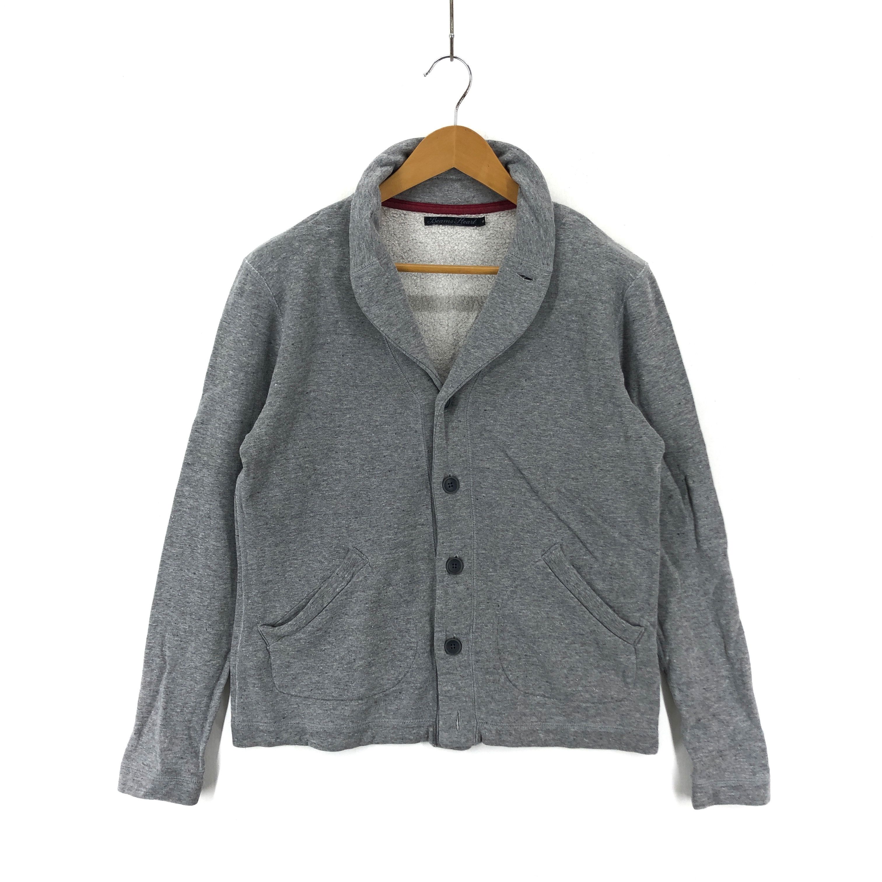 Beams Japan BEAMS HEART Button Down Sweatshirt #1750-66 Size US M / EU 48-50 / 2 - 1 Thumbnail
