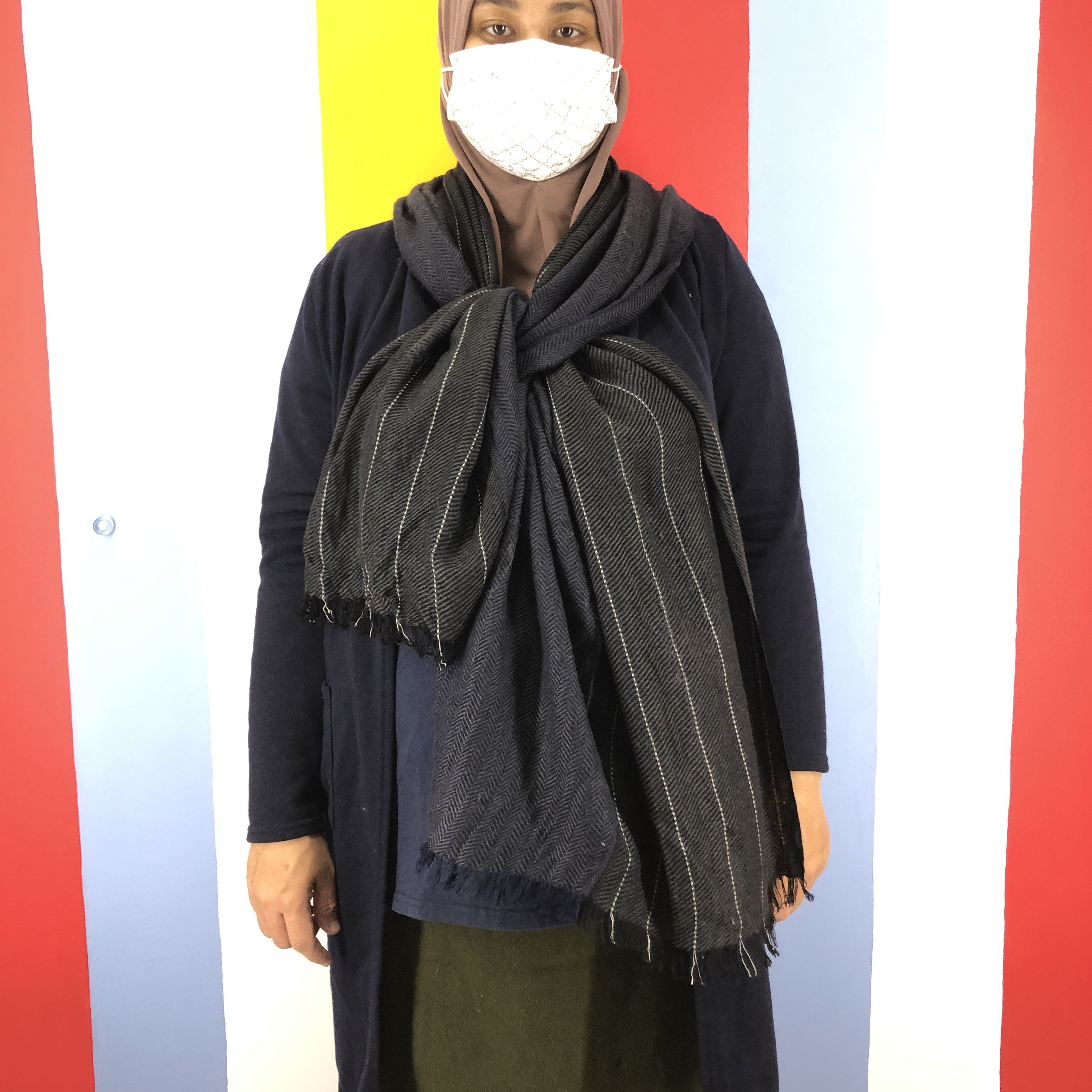 Takeo Kikuchi TAKEO KIKUCHI Silk Cashmere Scarf Muffler #0941/AG Size ONE SIZE - 1 Thumbnail