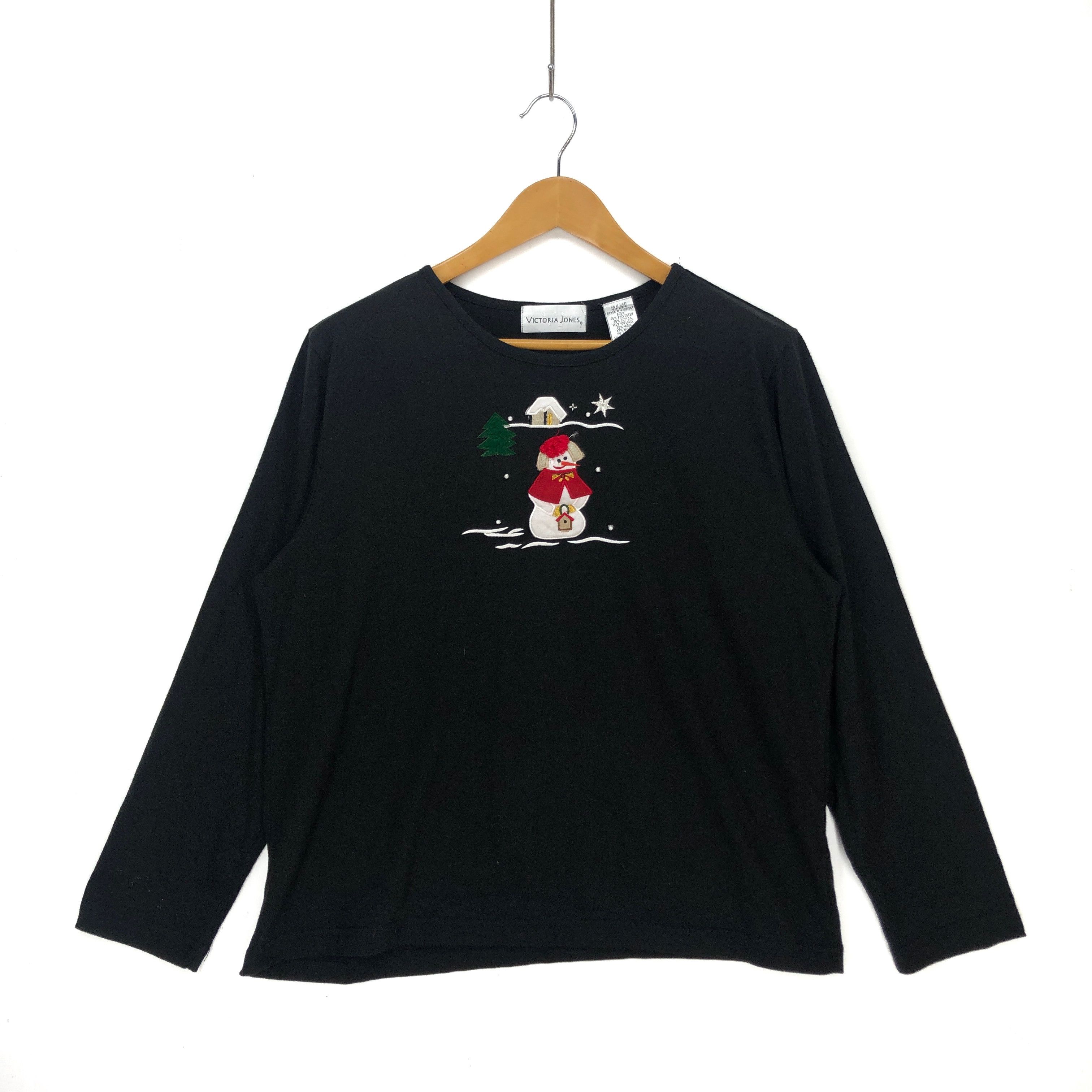 Other VICTORIA JONES XMAS Long Sleeve T Shirt #1241-43 Size L / US 10 / IT 46 - 1 Thumbnail