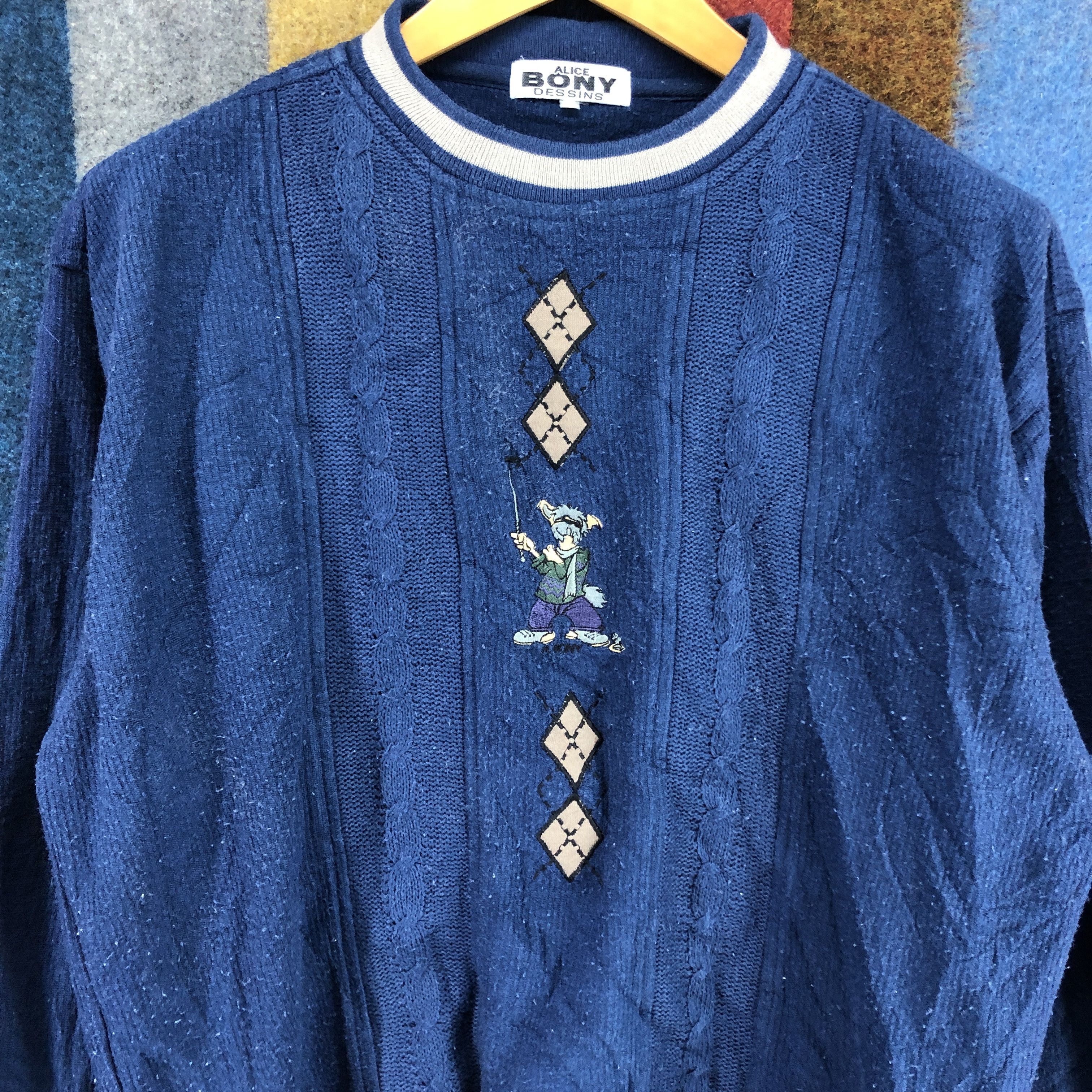 Other ALICE BONY DESSINS Crew Neck Sweatshirt Knitwear #0417/R Size US L / EU 52-54 / 3 - 2 Thumbnail