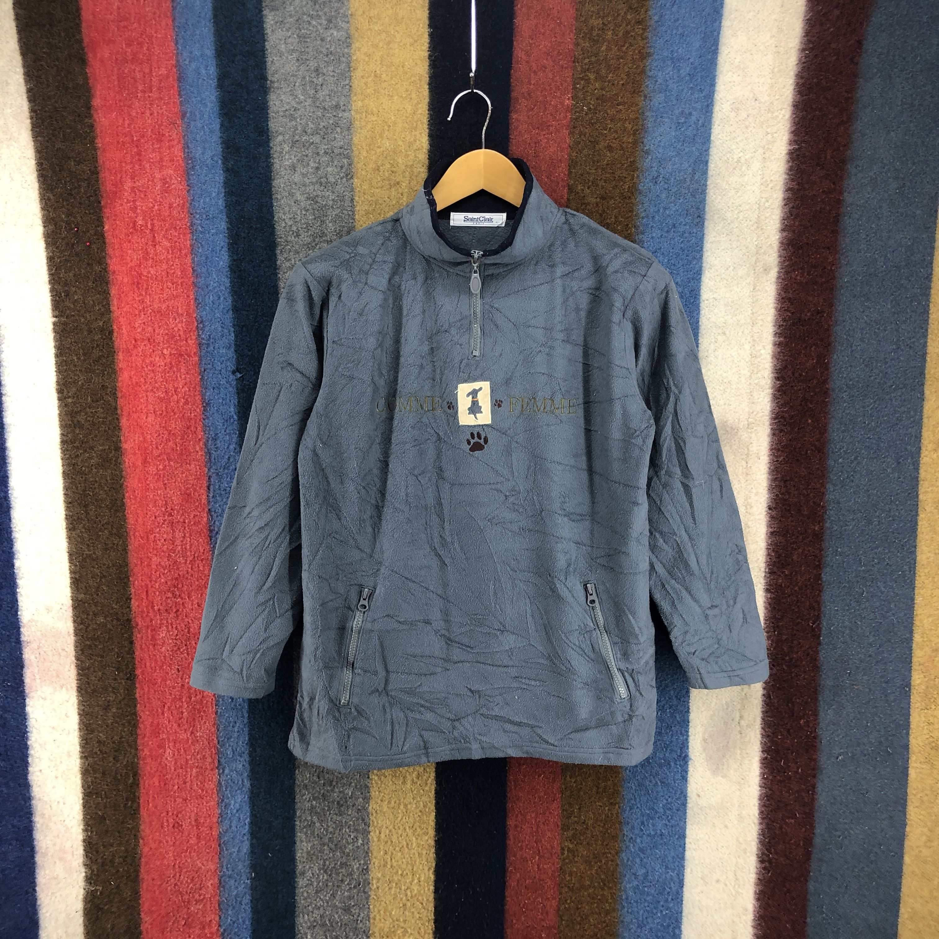 Japanese Brand SAINT CLAIR PARIS Turtle Neck Fleece #0169/I Size M / US 6-8 / IT 42-44 - 1 Thumbnail