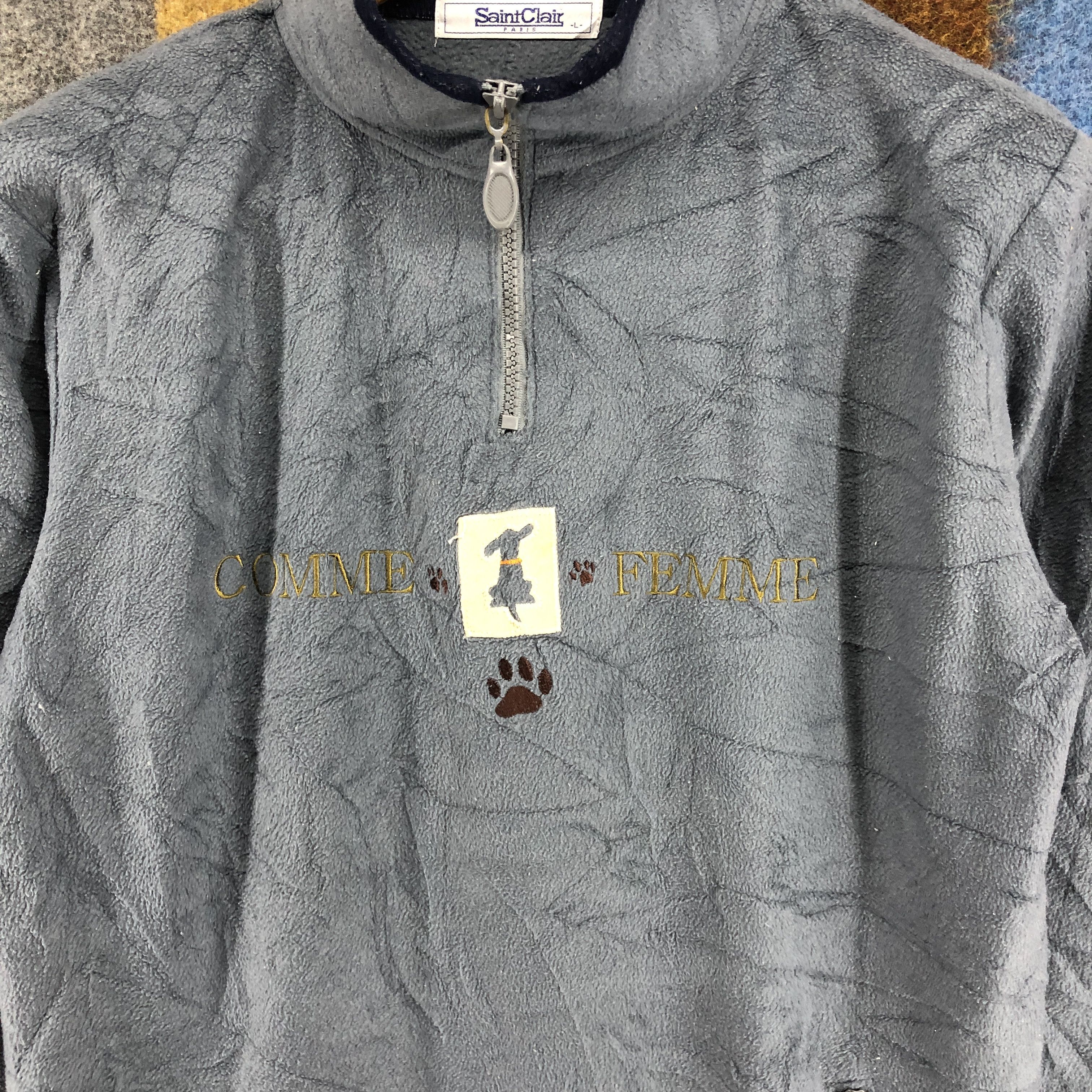 Japanese Brand SAINT CLAIR PARIS Turtle Neck Fleece #0169/I Size M / US 6-8 / IT 42-44 - 2 Thumbnail