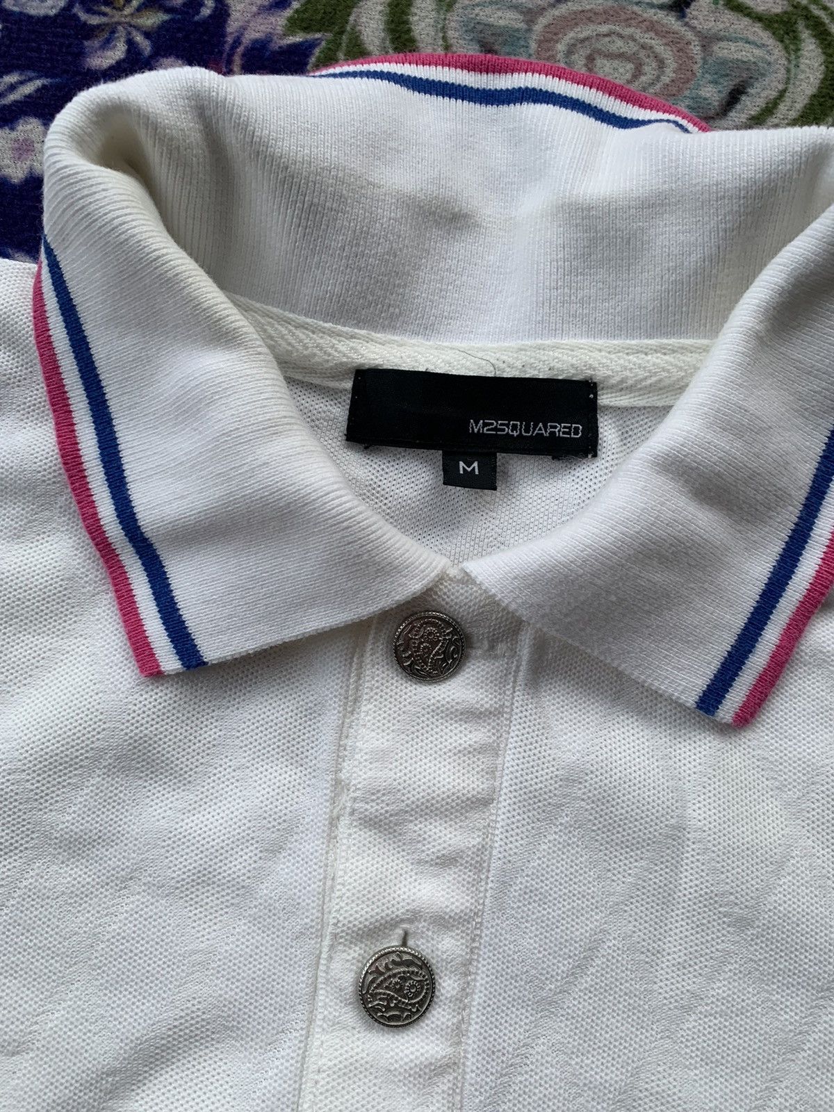 Designer M2SQuared Quilted Polo Tshirt Size US M / EU 48-50 / 2 - 2 Thumbnail