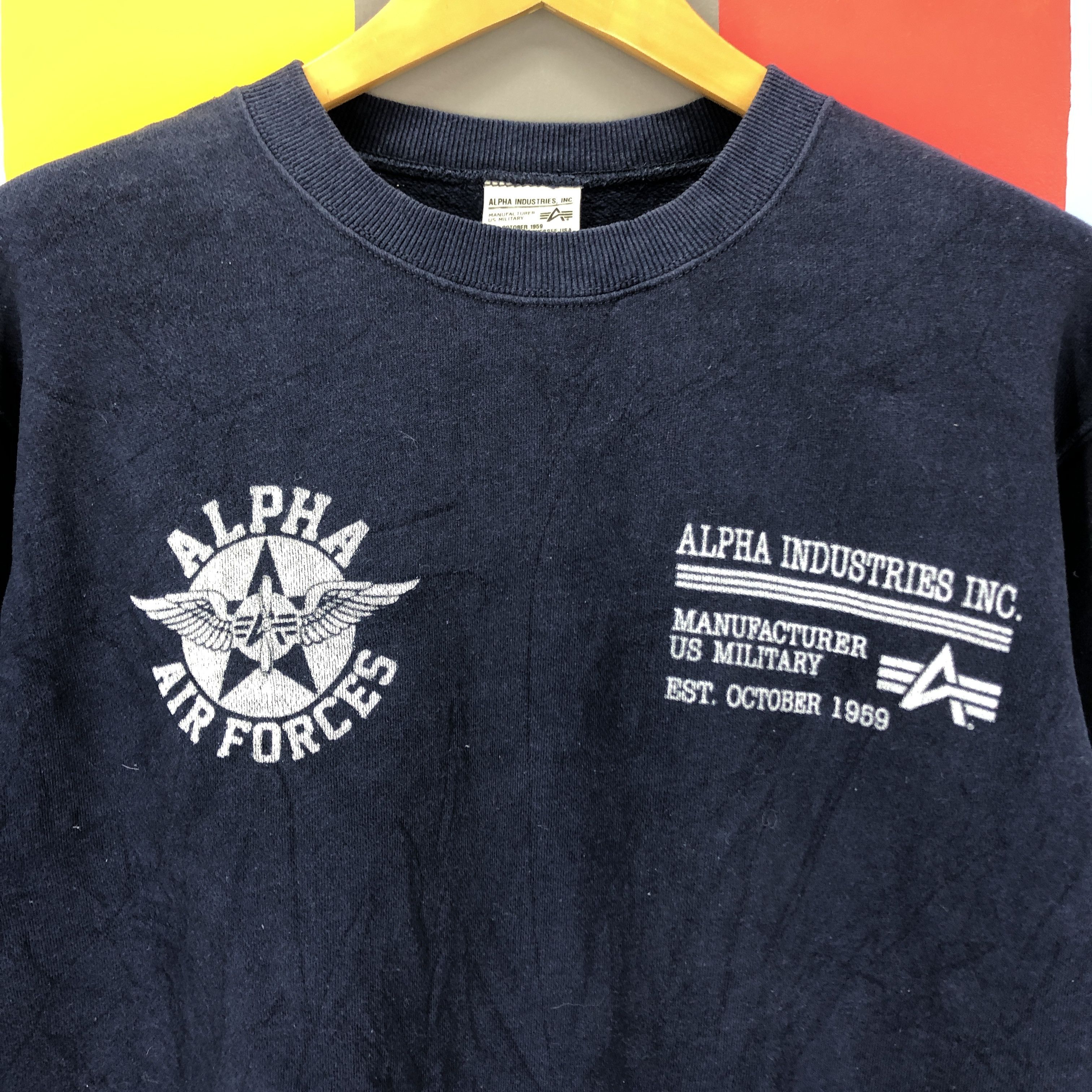 Alpha Industries ALPHA INDUSTRIES Air Forces Crew Neck Sweatshirt #1046/AK Size US M / EU 48-50 / 2 - 2 Thumbnail
