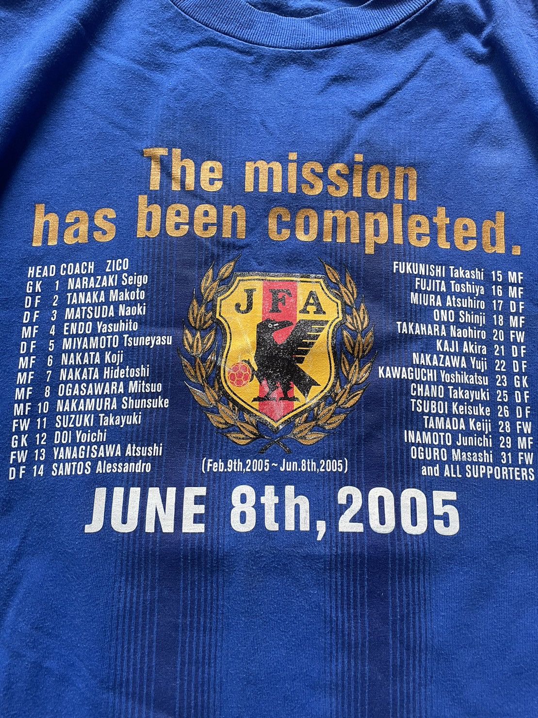 Japanese Brand Very Rare FIFA World Cup Japan Squad Playlist Blue T-Shirt Size US M / EU 48-50 / 2 - 4 Thumbnail