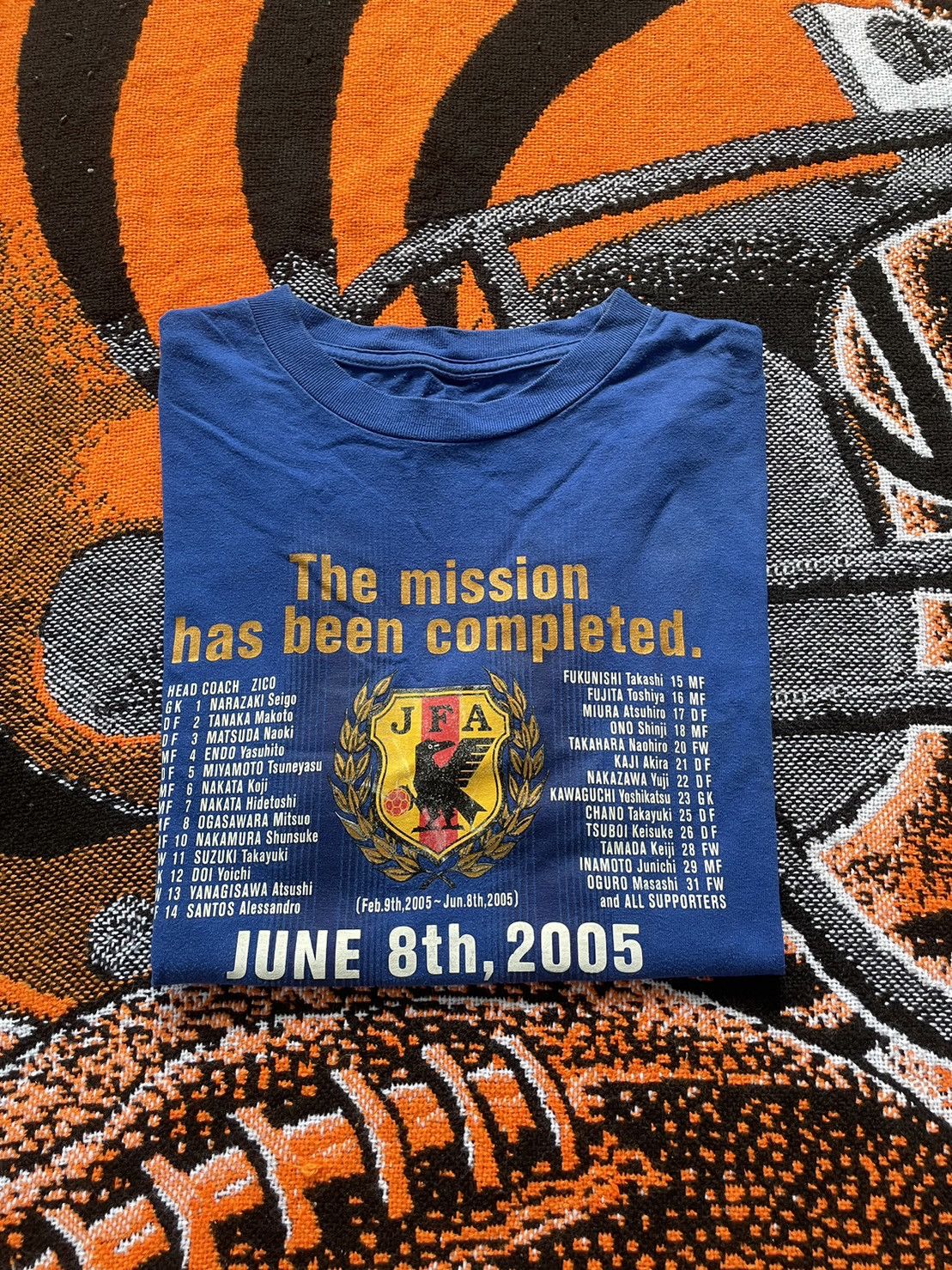 Japanese Brand Very Rare FIFA World Cup Japan Squad Playlist Blue T-Shirt Size US M / EU 48-50 / 2 - 1 Thumbnail