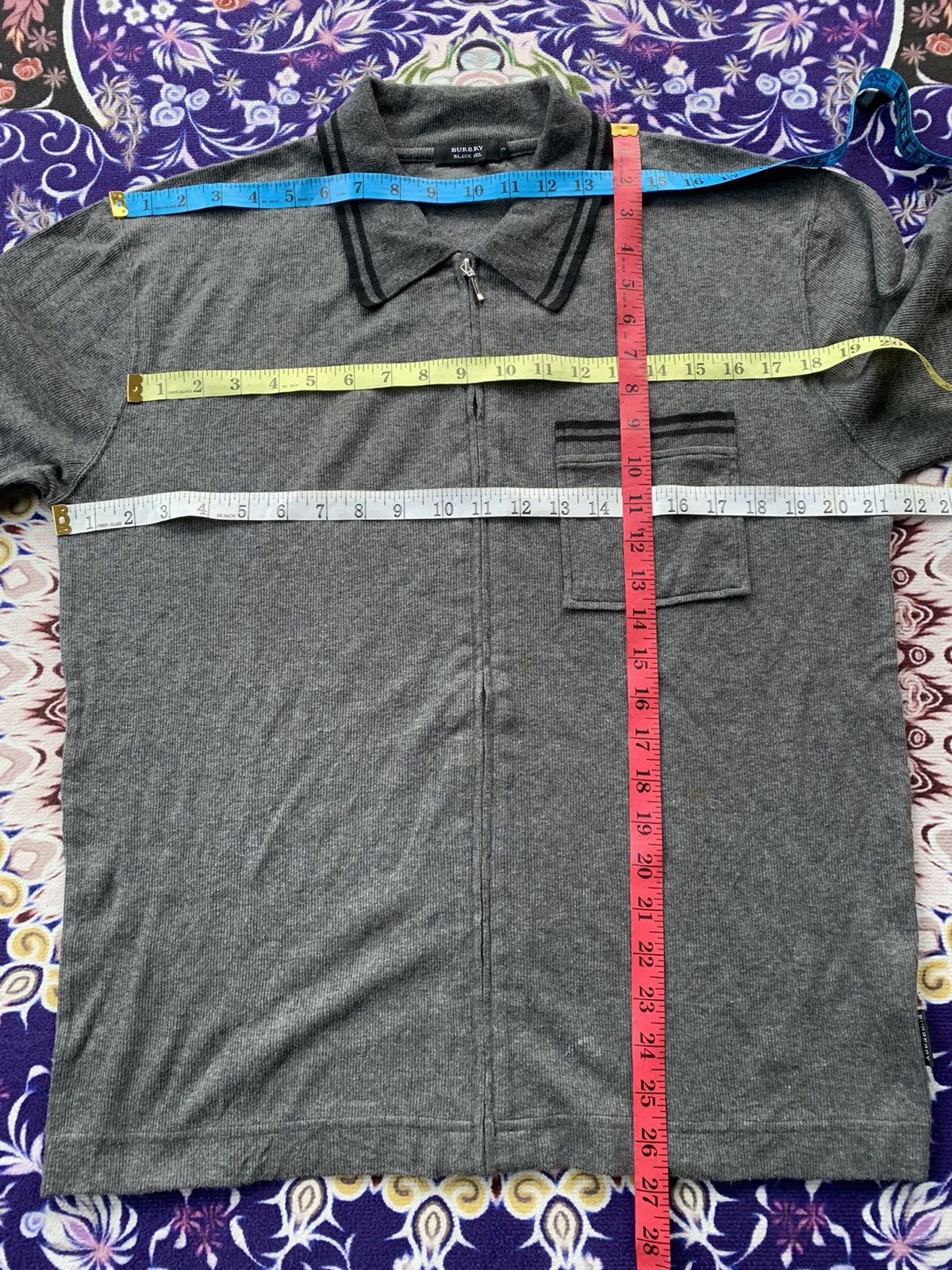 Burberry Burberry Black Label Zipper Polo Tshirt Size US M / EU 48-50 / 2 - 8 Thumbnail