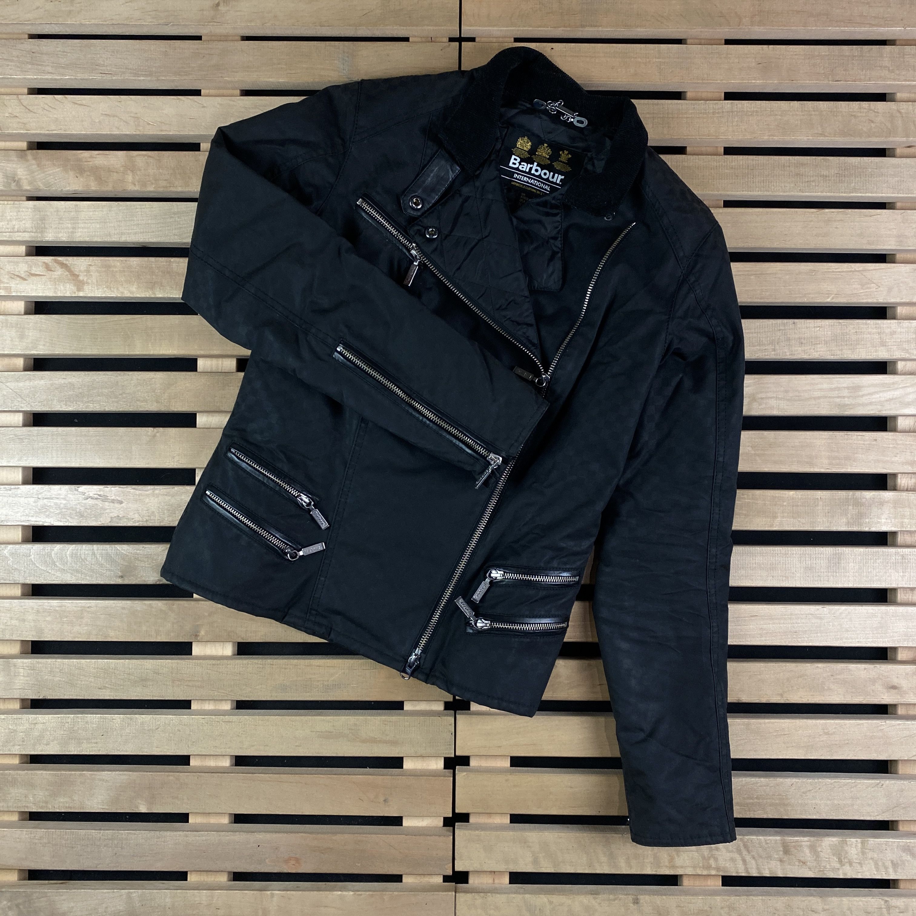 Barbour Womens Deep Mill Jacket Barbour International Wax Size Uk 10 Size M / US 6-8 / IT 42-44 - 1 Thumbnail