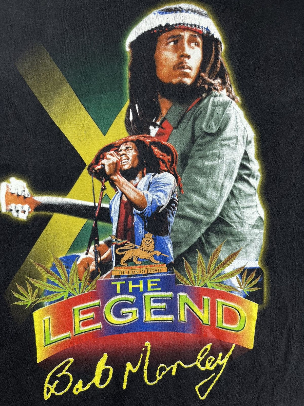 Bob Marley × Vintage Vintage 90s Bob Marley the Legend Judah tee weed smoked y2k Size US M / EU 48-50 / 2 - 2 Thumbnail