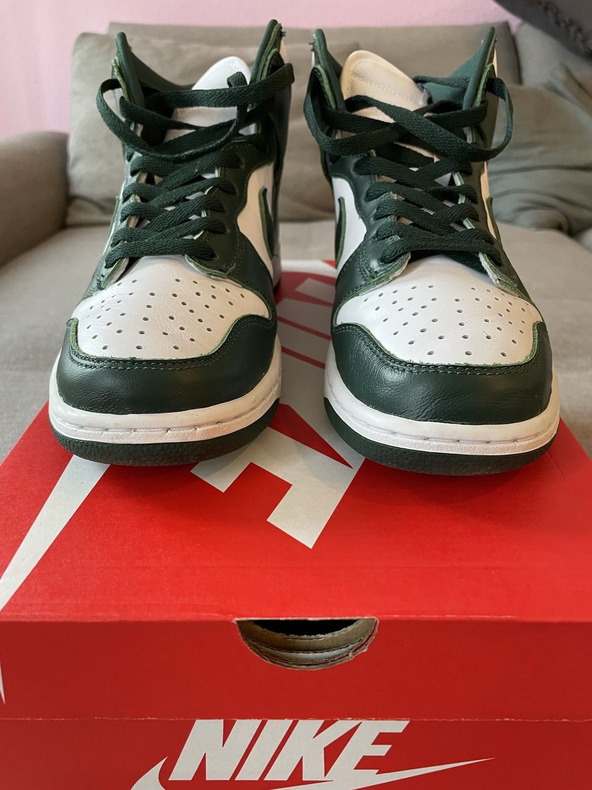 Nike NIKE DUNK HI SP green/white US 8.5 Size US 8.5 / EU 41-42 - 5 Thumbnail