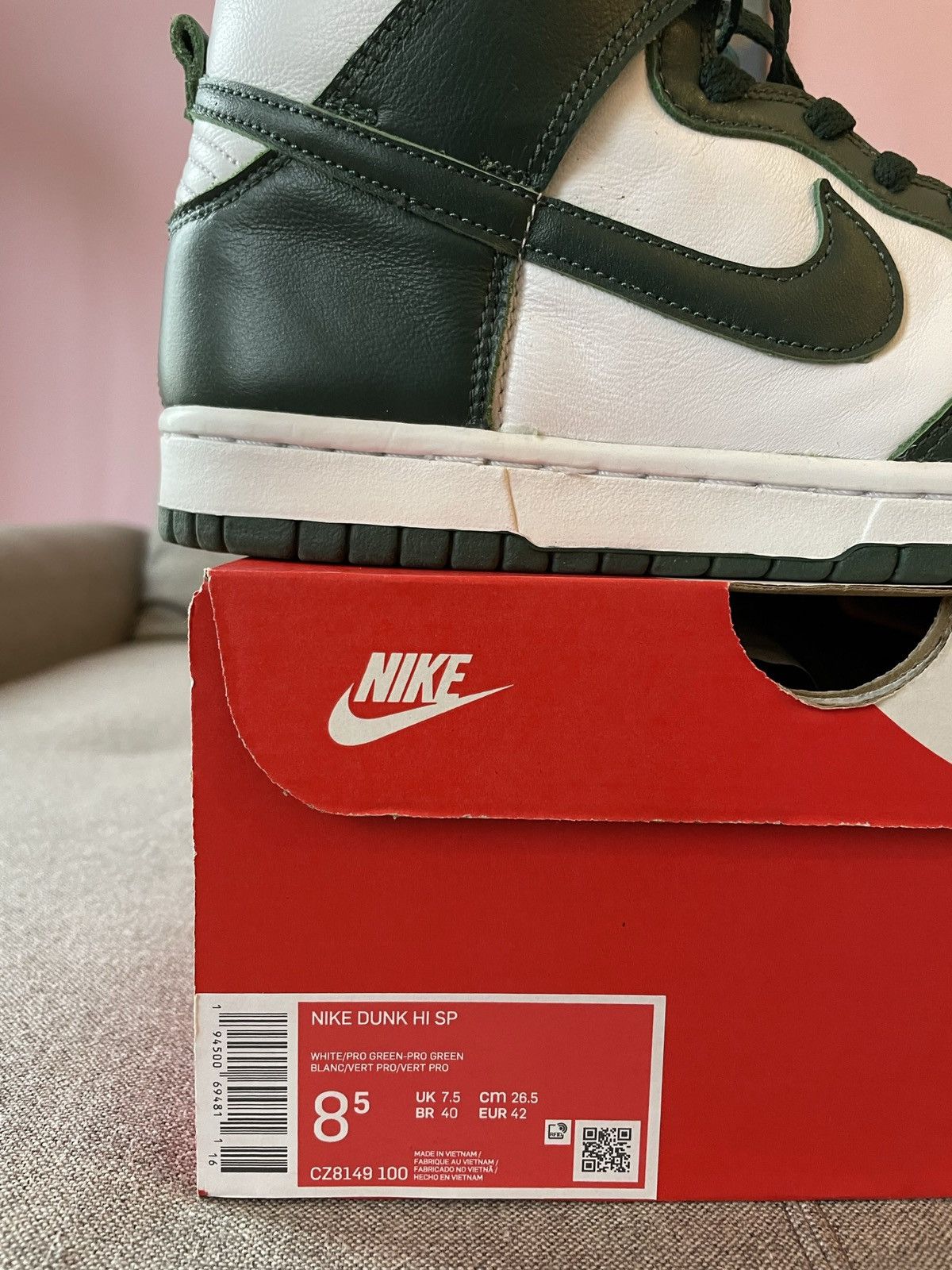 Nike NIKE DUNK HI SP green/white US 8.5 Size US 8.5 / EU 41-42 - 2 Thumbnail