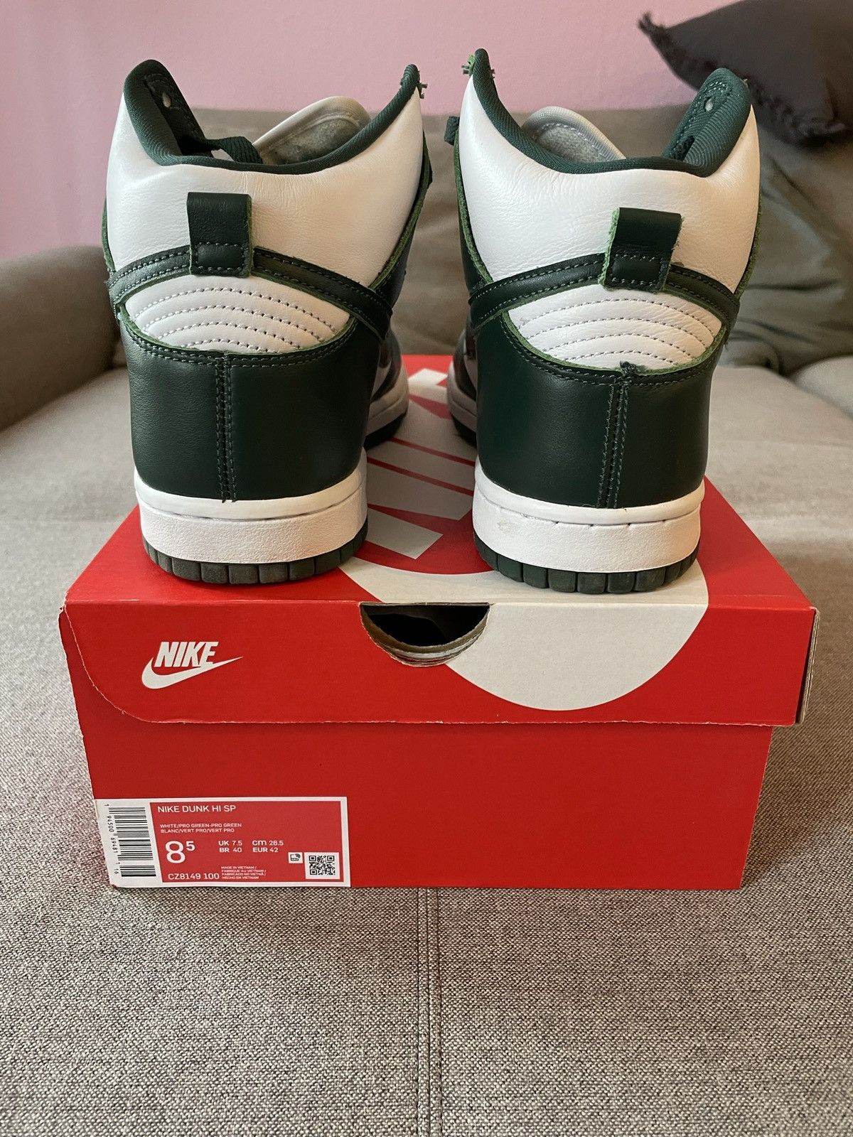 Nike NIKE DUNK HI SP green/white US 8.5 Size US 8.5 / EU 41-42 - 4 Thumbnail
