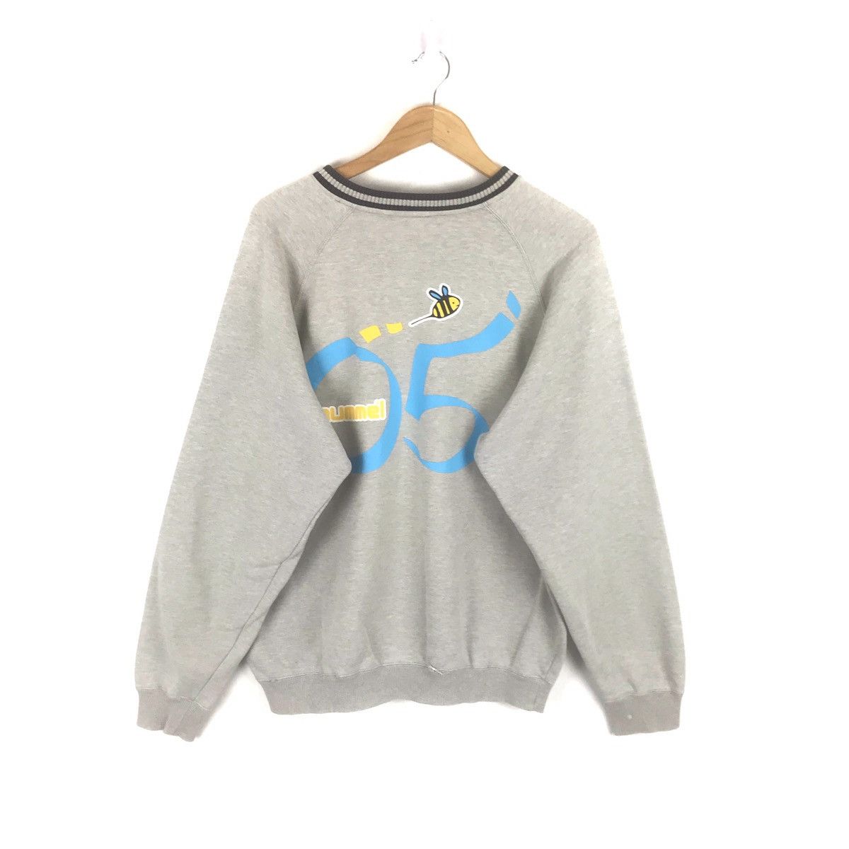 Hummel Hummel Big Logo Spellout Medium Size Grey Colour Sweatshirt Size US M / EU 48-50 / 2 - 2 Thumbnail