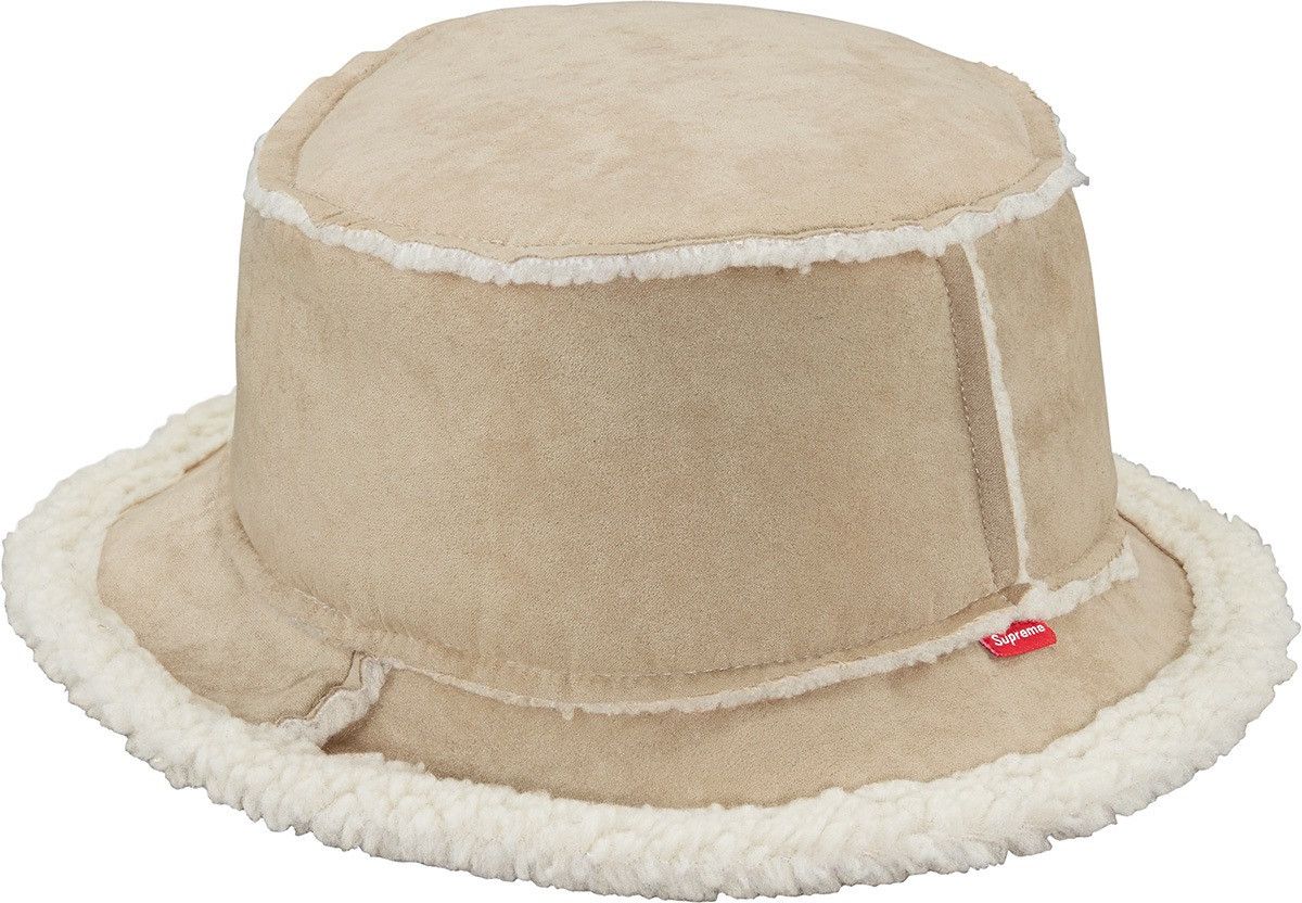 Supreme FW 15 Beige Faux Shearling Sherpa Patchwork Crusher | Grailed