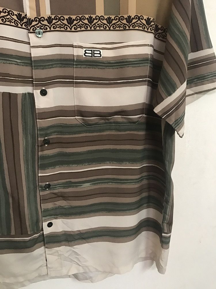 Balenciaga Balenciaga Paris Abstract Striped Baggy Shirt Size US L / EU 52-54 / 3 - 2 Thumbnail