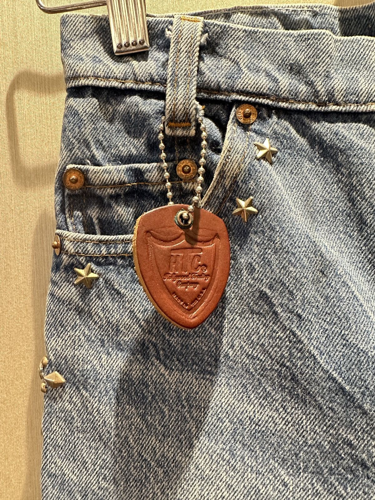 Hollywood Trading Company HTC IrregulaR HUMBLE Gemstone Studded Vintage Levi’s Jeans Size US 26 / EU 42 - 6 Thumbnail