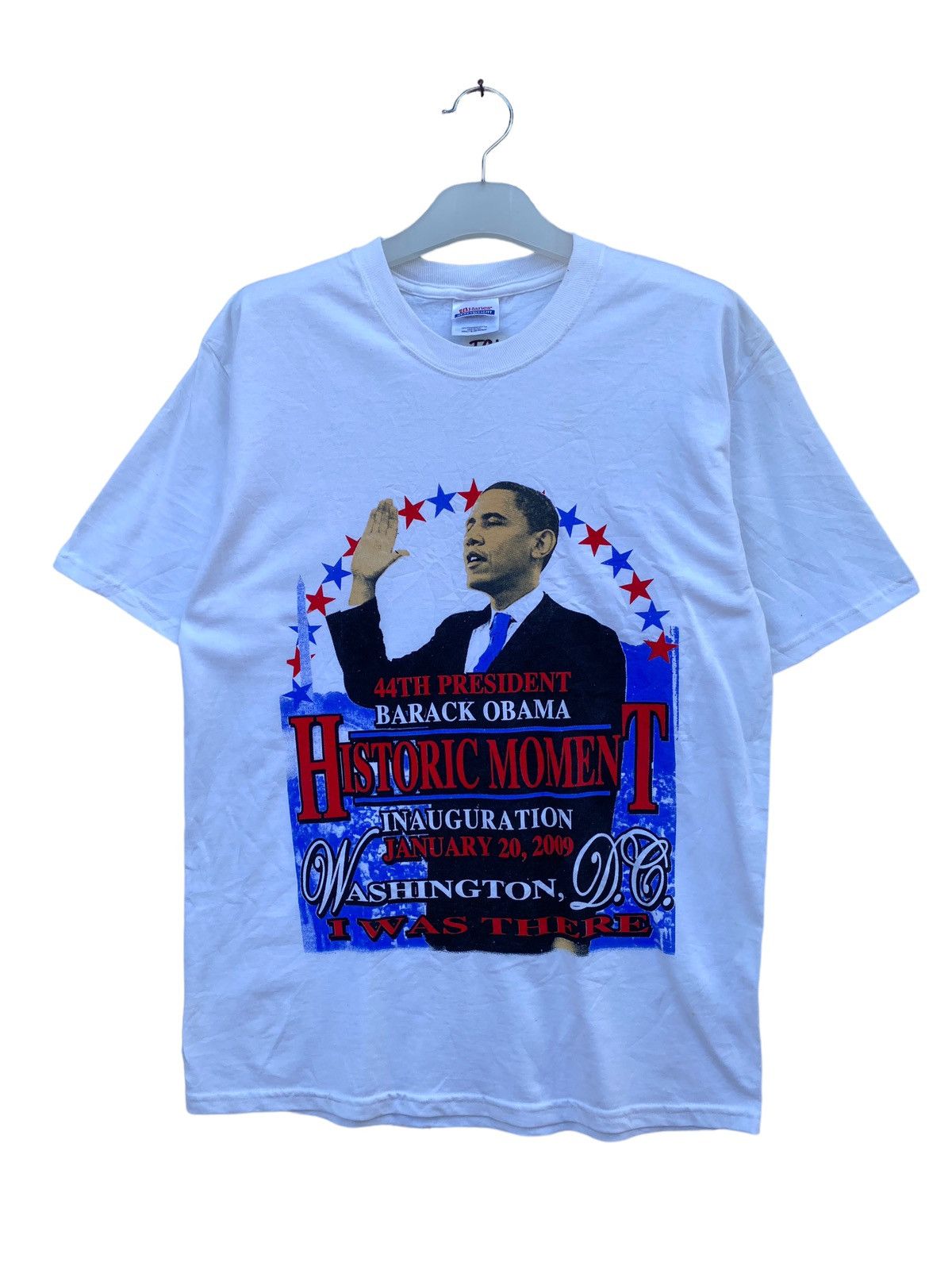 image of 44Th President Barrack Obama 2009 in White, Men's (Size Medium)