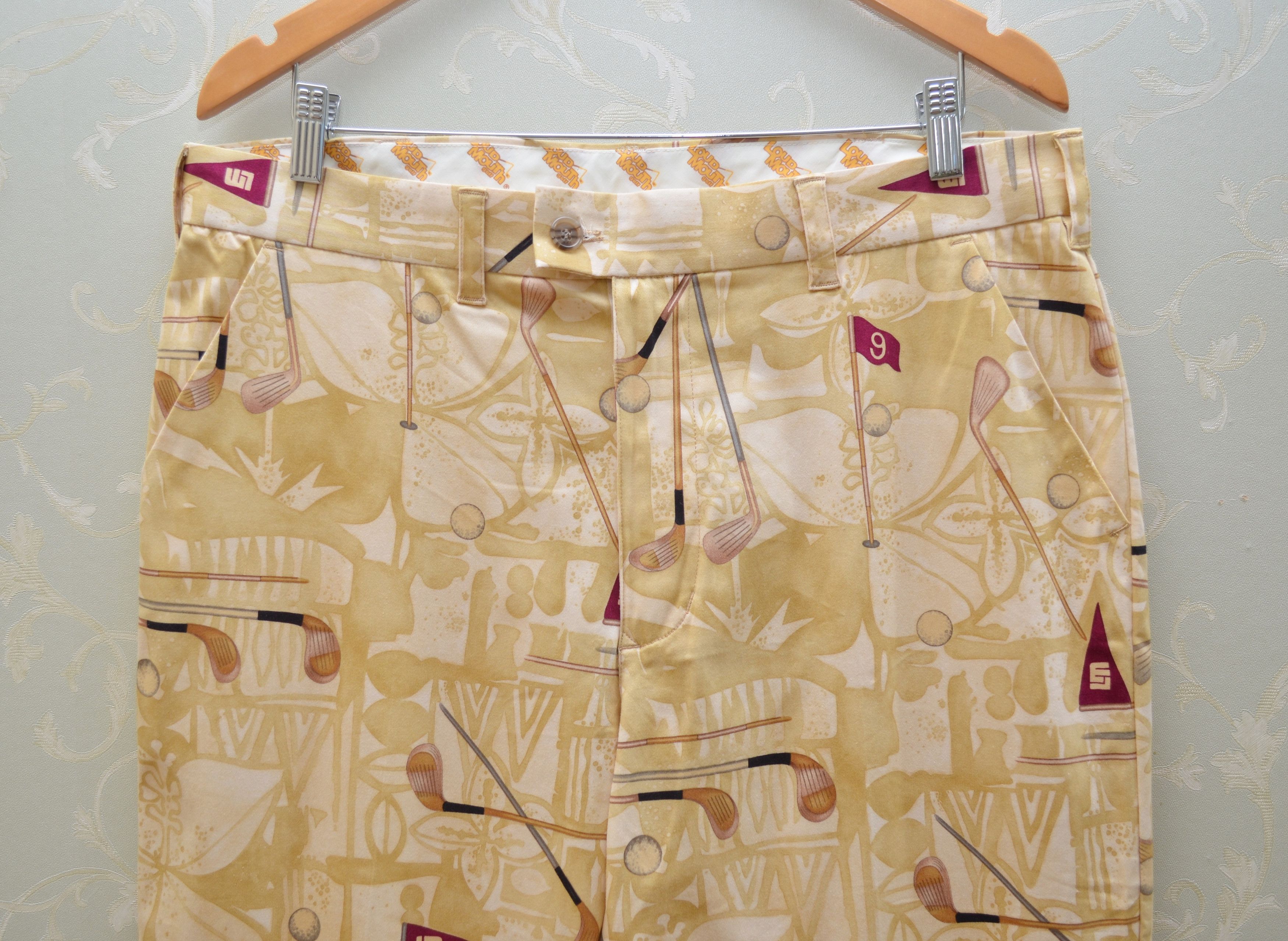 Vintage Loudmouth Golf Overprint Pants Sz W36 L32 Size US 36 / EU 52 - 2 Thumbnail